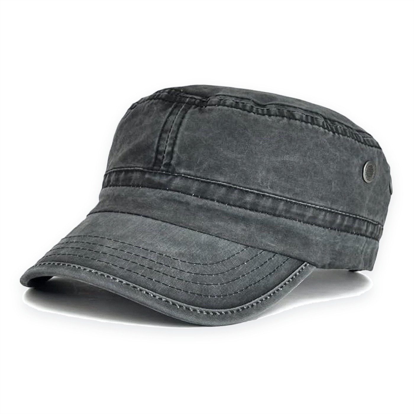 Sporty Army Cap Militärmütze aus gewaschener Baumwolle - Vintage Army Cap für Herren