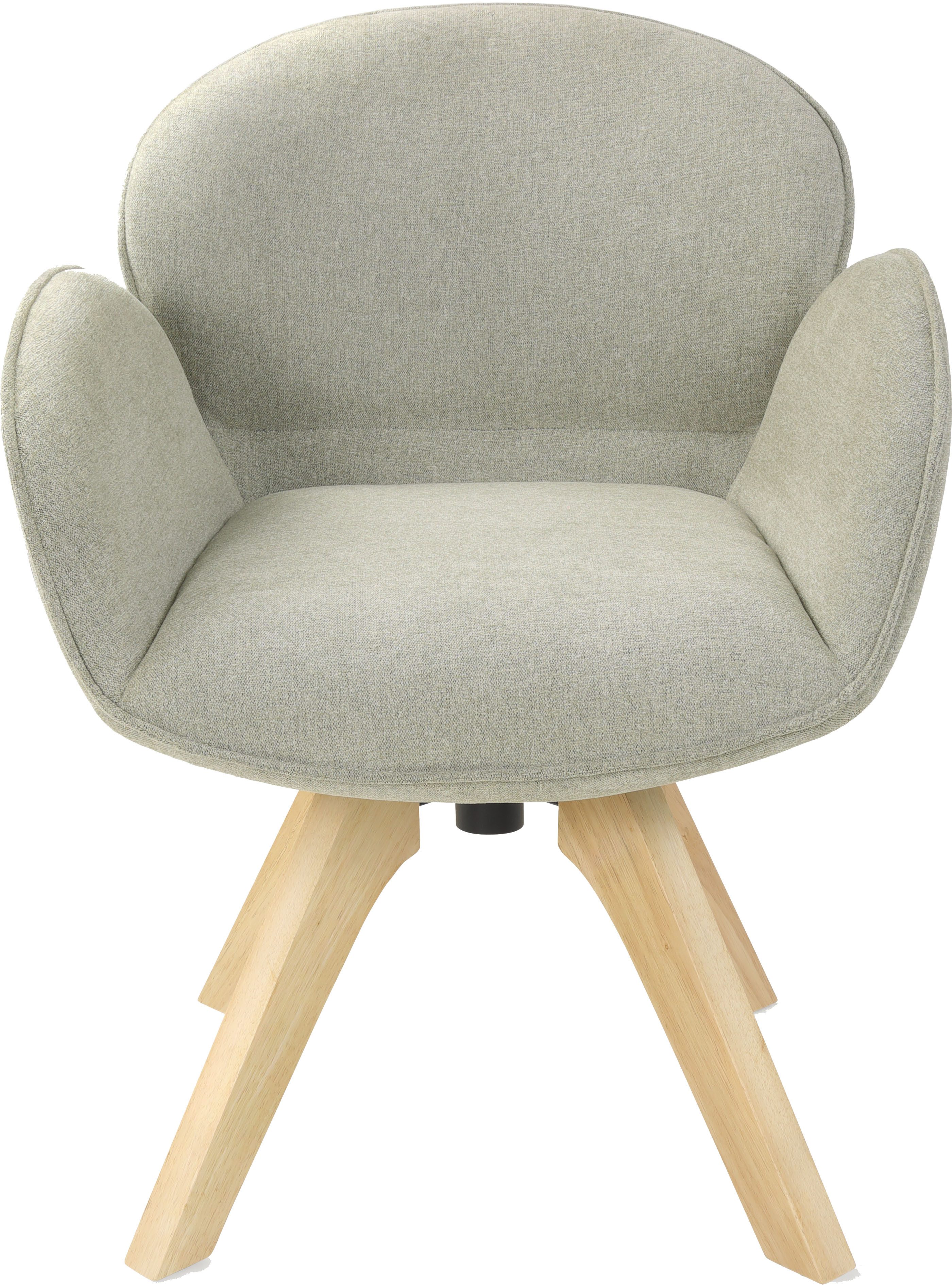 TOM TAILOR HOME Armlehnstuhl WINGS ARMCHAIR (Set, 2 St), mit Armlehnen, drehbar, Rückholfunktion, Massivholzgestell