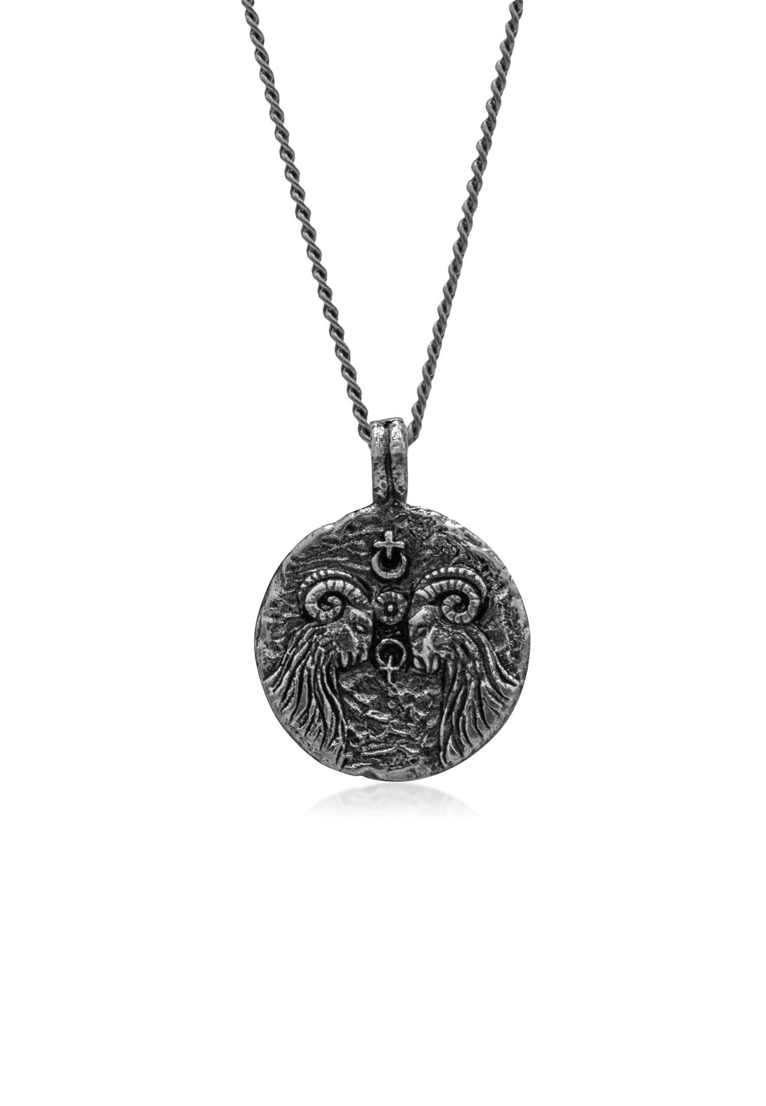Kette mit Anhänger Sternzeichen Widder Kordelkette 925 Silber