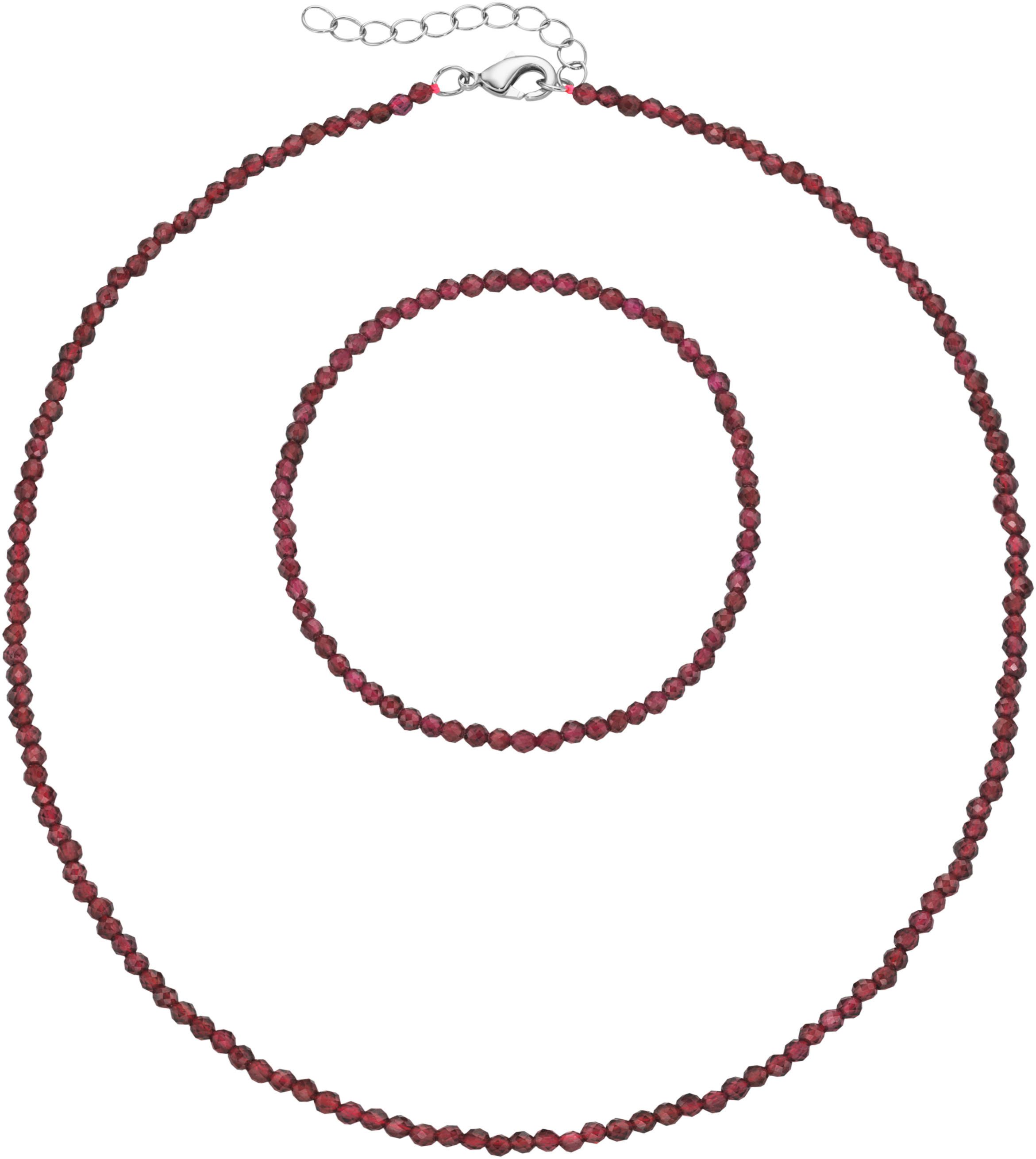 Firetti Ketten und Armband Set Multipack Schmuck Geschenk Armkette Halskette (Set, 2-tlg), facettierte Edelsteine