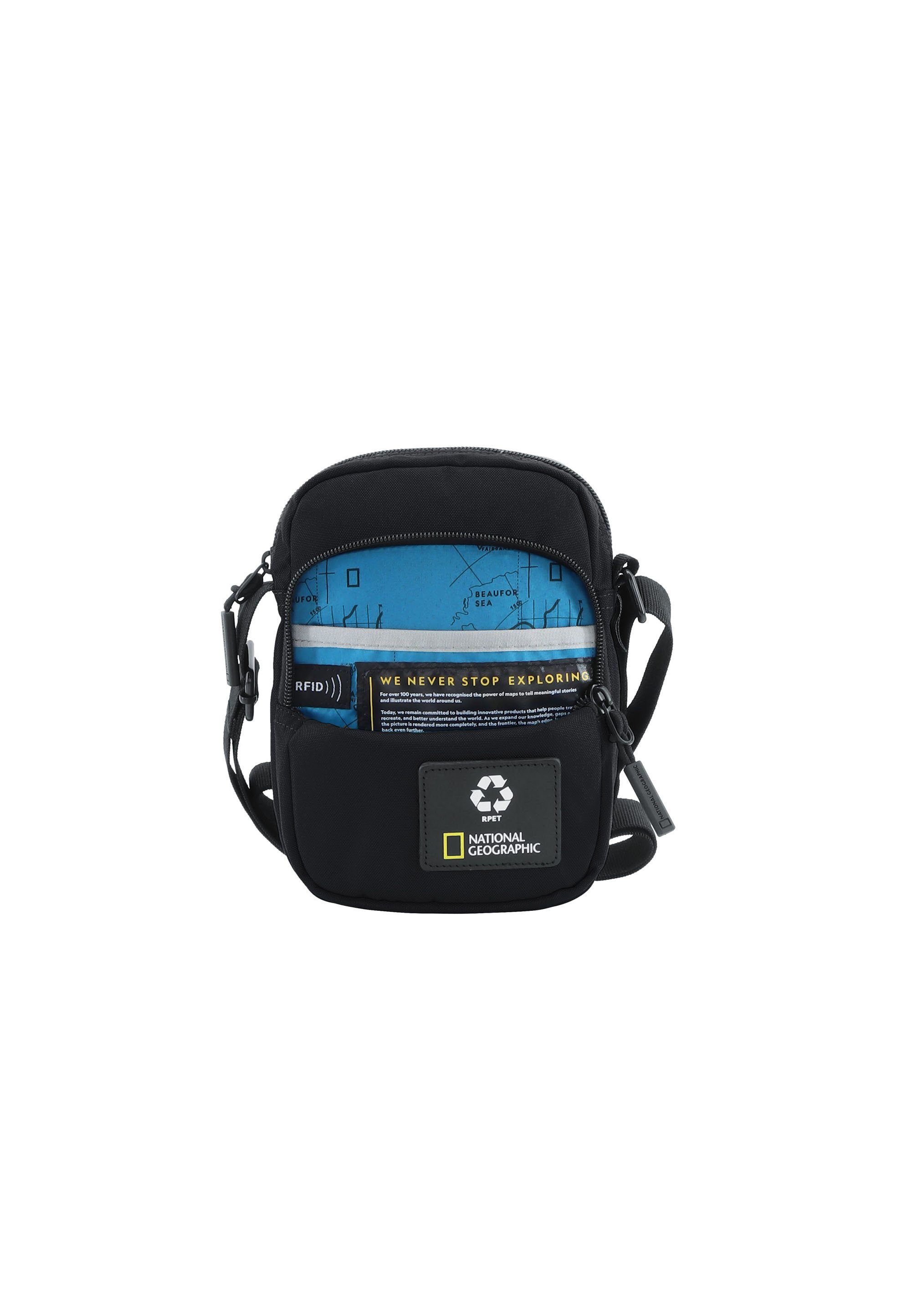 NATIONAL GEOGRAPHIC Schultertasche OCEAN, Hergestellt aus recycelten PET-Flaschen