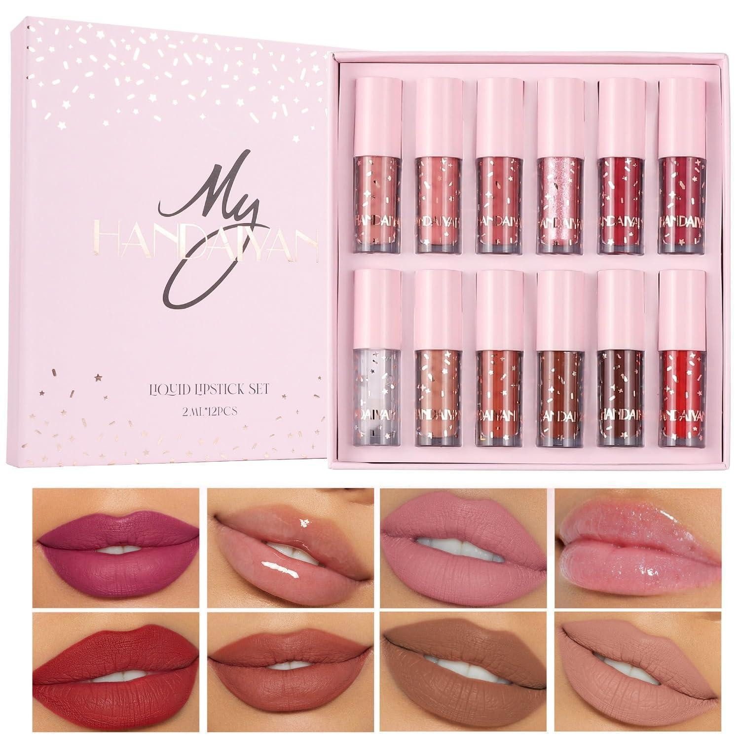 LuxusKollektion Lippenstift-Set Lippenstift Set 12 Farben Matt & Glanz