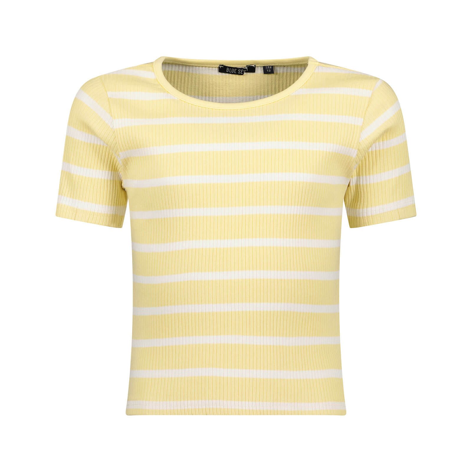 Blue Seven T-Shirt 502802 Kinder Mädchen T-Shirt mit Streifen - Gestreiftes Kurzarm-Shirt Rundhalsausschnitt, Zeitloses Design, Vielseitig kombinierbar