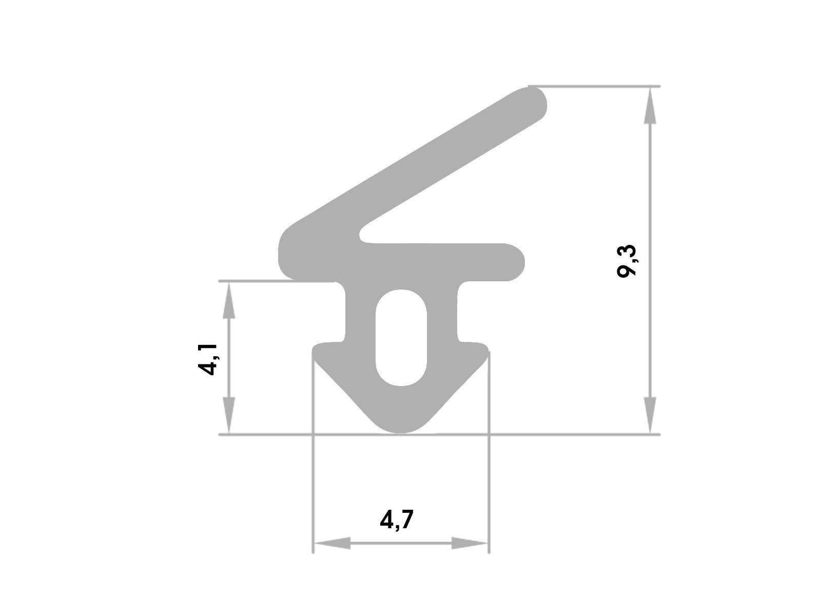 DQ-PP Türdichtband DQ-PP Fensterdichtung, Schwarz, 5 Meter, PVC Fenster, Gummidichtug, ALUPLAST, GEALAN, KBE, KOMMERLING, LB, PANORAMA, PLUS-TEC, REHAU, VEKA, UNIV.