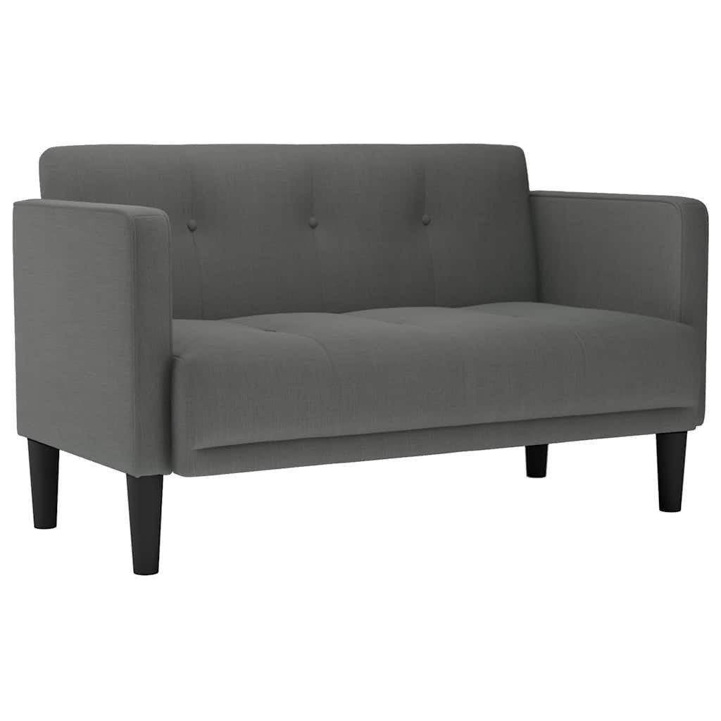 vidaXL Sofa Zweisitzer-Sofa Dunkelgrau 111 cm günstig online kaufen