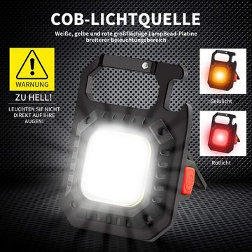 yozhiqu Arbeitsleuchte Mini-LED-Arbeitsleuchte, tragbare Taschenlampe USB wiederaufladbare, Inspektionsleuchten mit Flaschenöffner für Notfall/Reparatur/Camping
