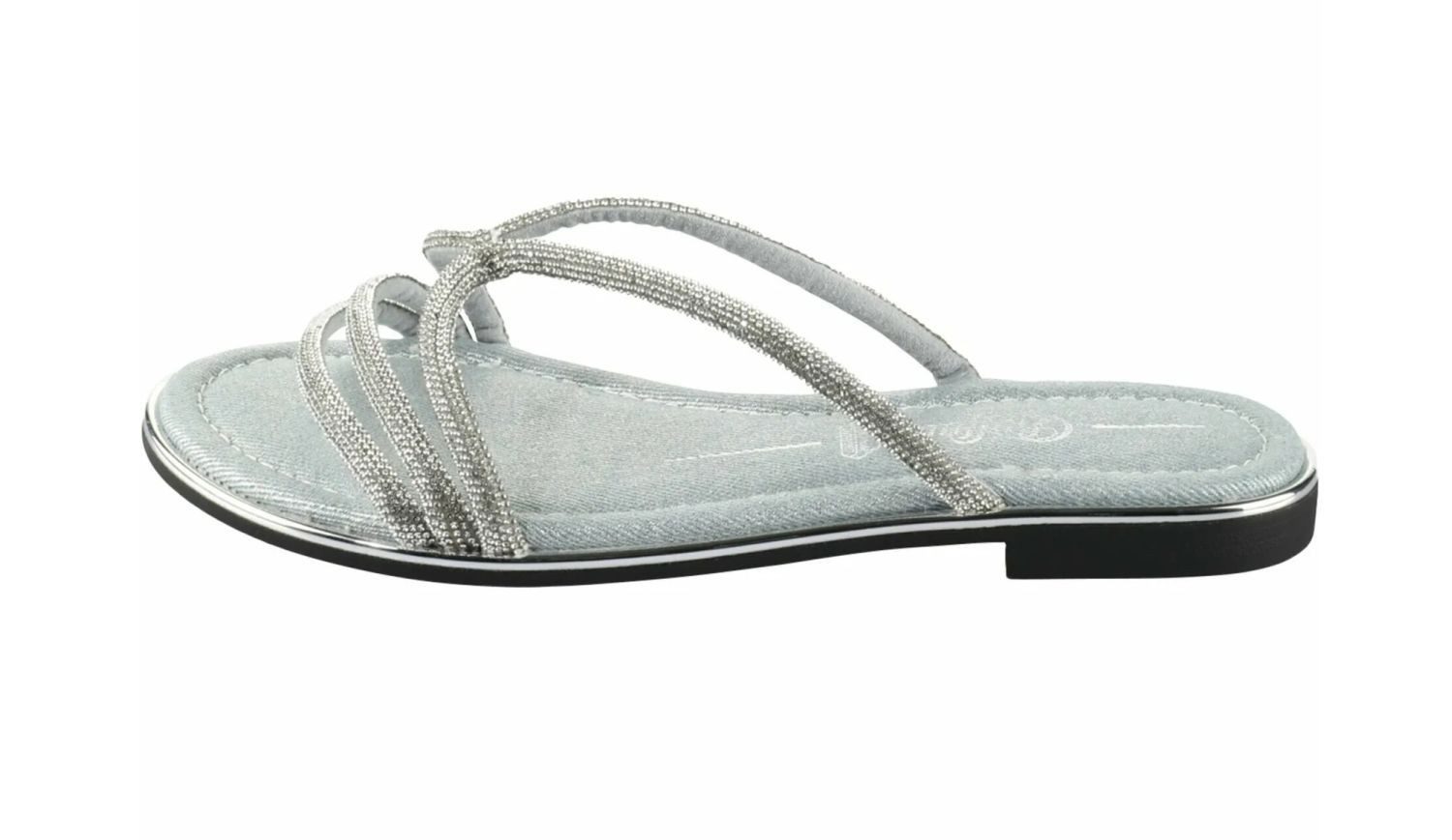 Buffalo Buffalo Kira Mss Glam Sandalette Blau Silber Sandalette
