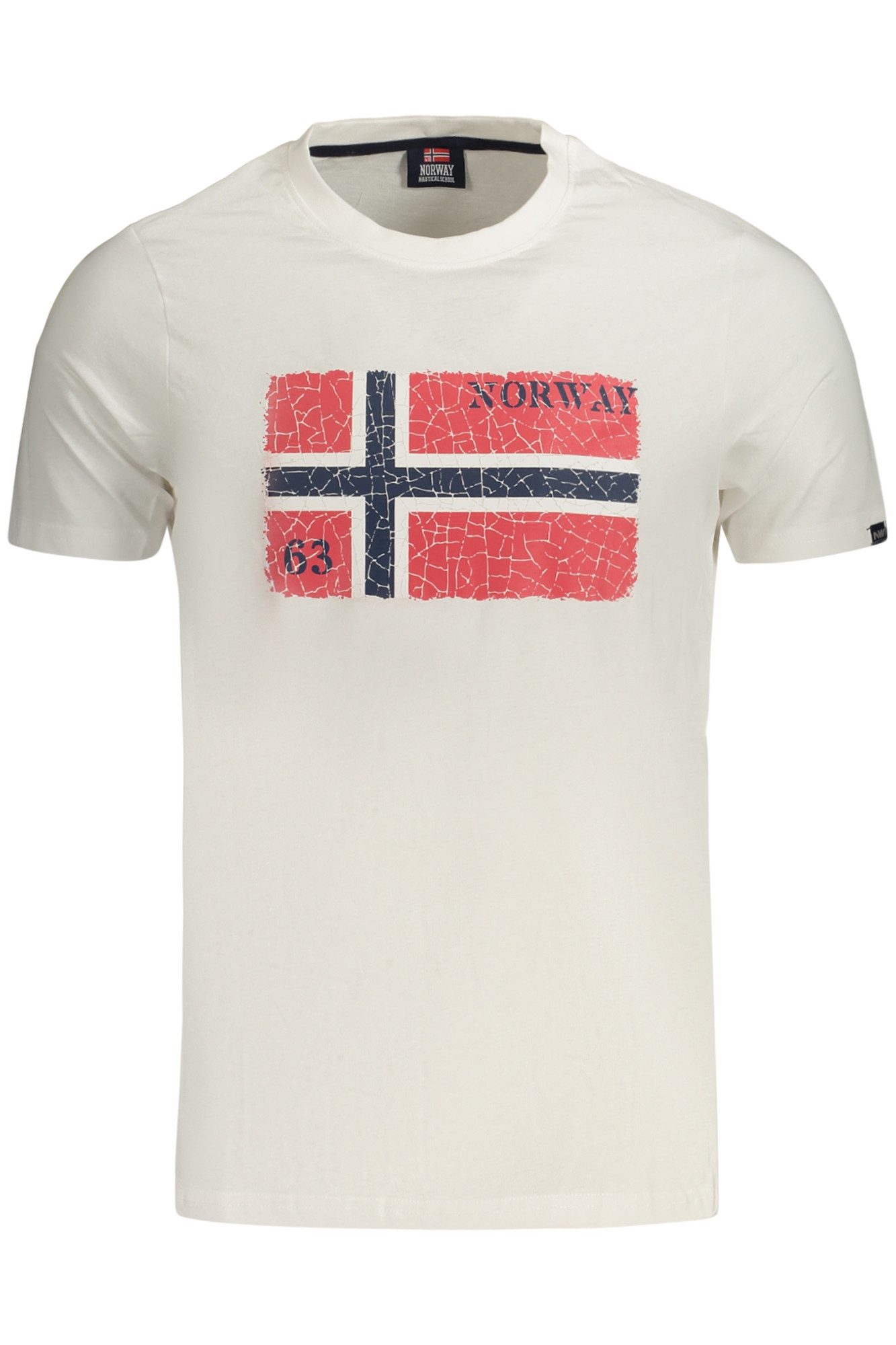 NORWAY 1963 T-Shirt Weißes Kurzarm-Herren-T-Shirt im Norwegen-Design