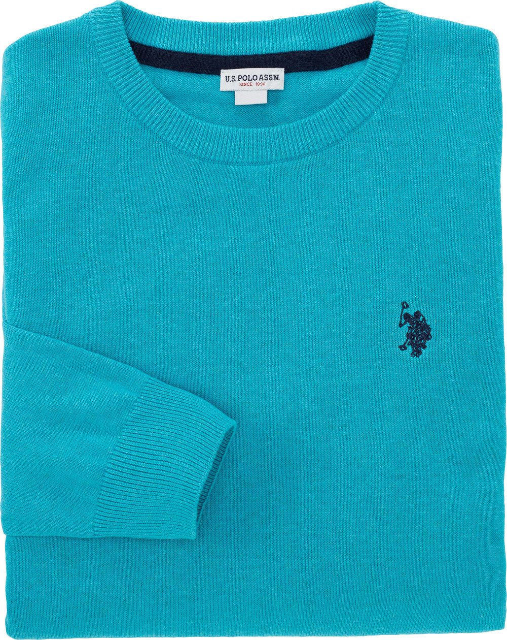 US Polo Assn. Rundhalspullover Besonders hautfreundlich dank 100% Baumwolle