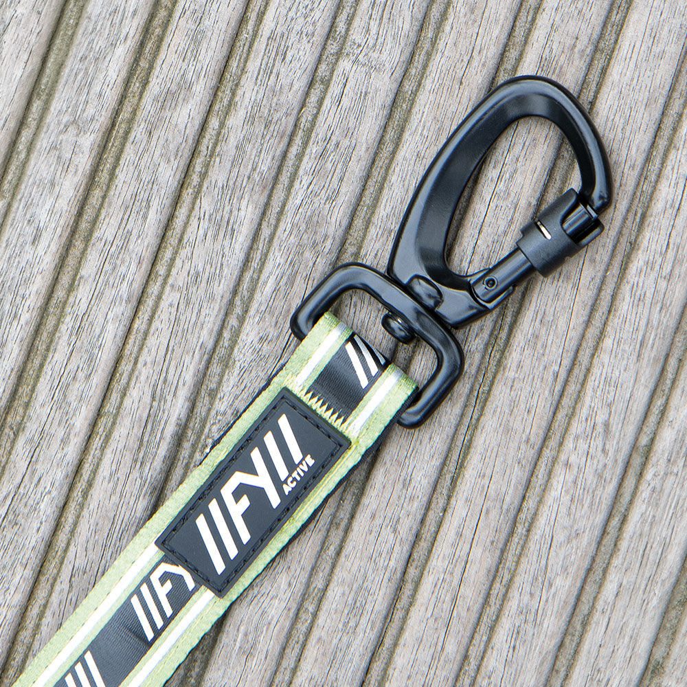 FuzzYard LIFE Führleine FuzzYard Active Hunde Cityleine - Hundeleine, Nylon (1-tlg), schwarze Beschläge, komplett mit Neopren unterlegt