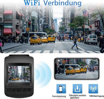 Sross Autokamera Dashcam WiFi Full HD 1080P,2 Zoll Bildschirm,170°Weitwinkel Dashcam (Full HD, WLAN (Wi-Fi), Parküberwachung/G-Sensor, Bewegungserkennung)