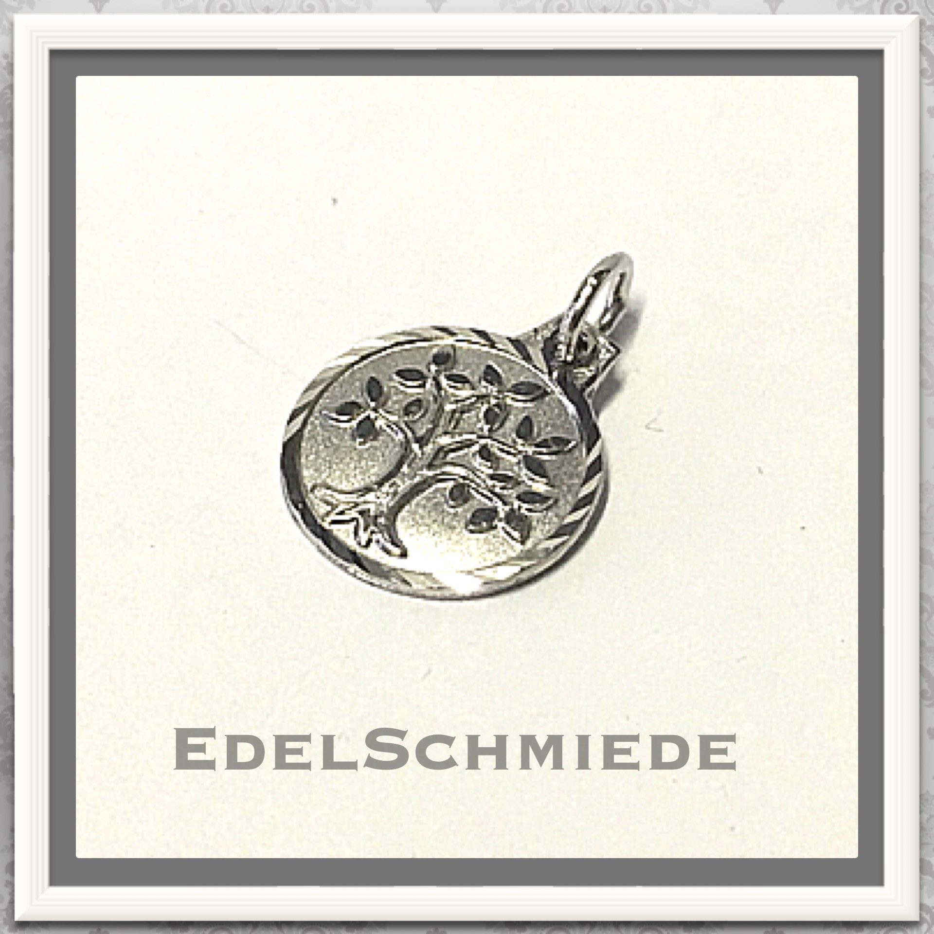 Kettenanhänger Lebensbaum Anhänger in echt Silber 925 rhod.