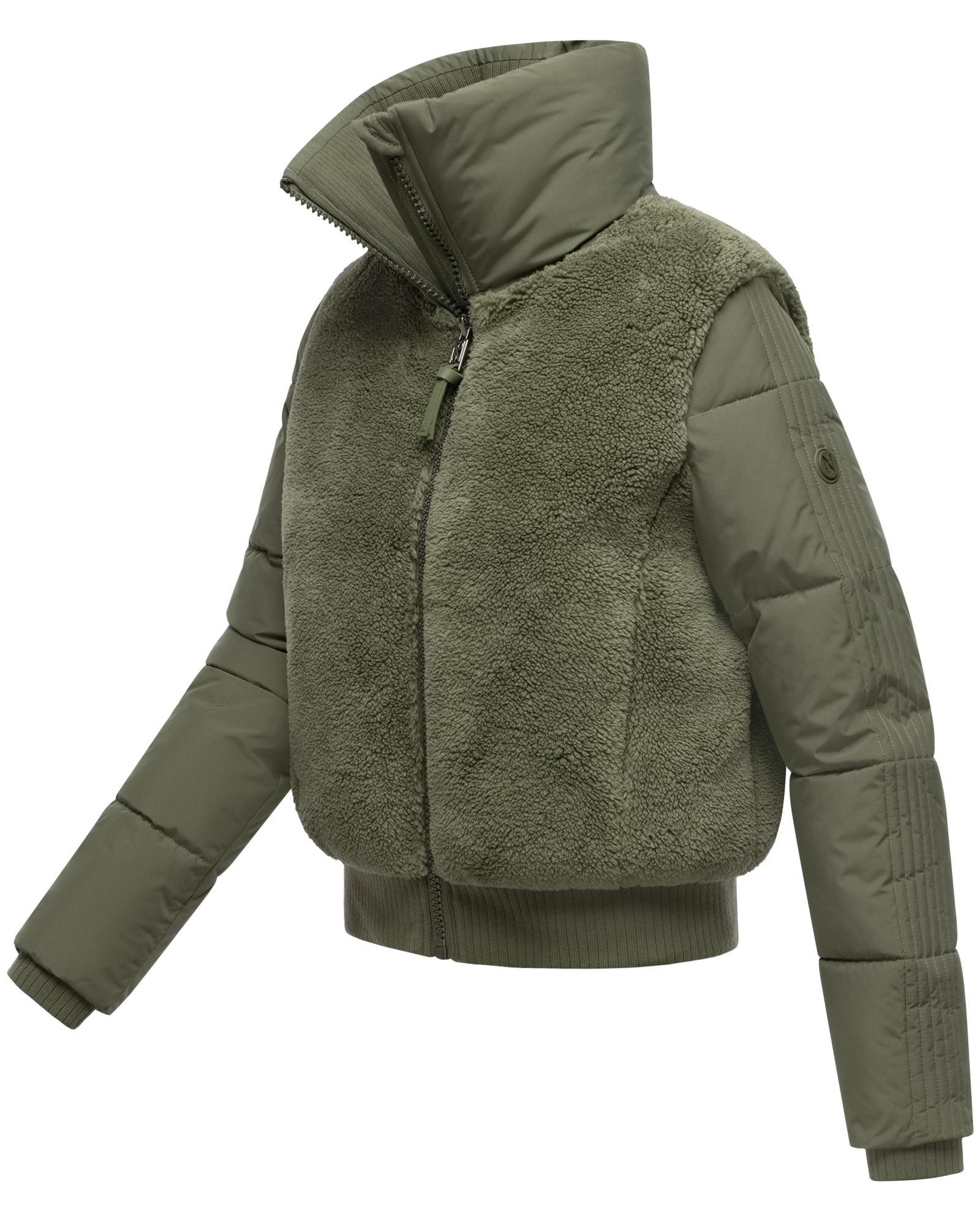 Navahoo Plüschjacke Teddyzone 14 Teddy-Fleece Jacke mit hohem Kragen