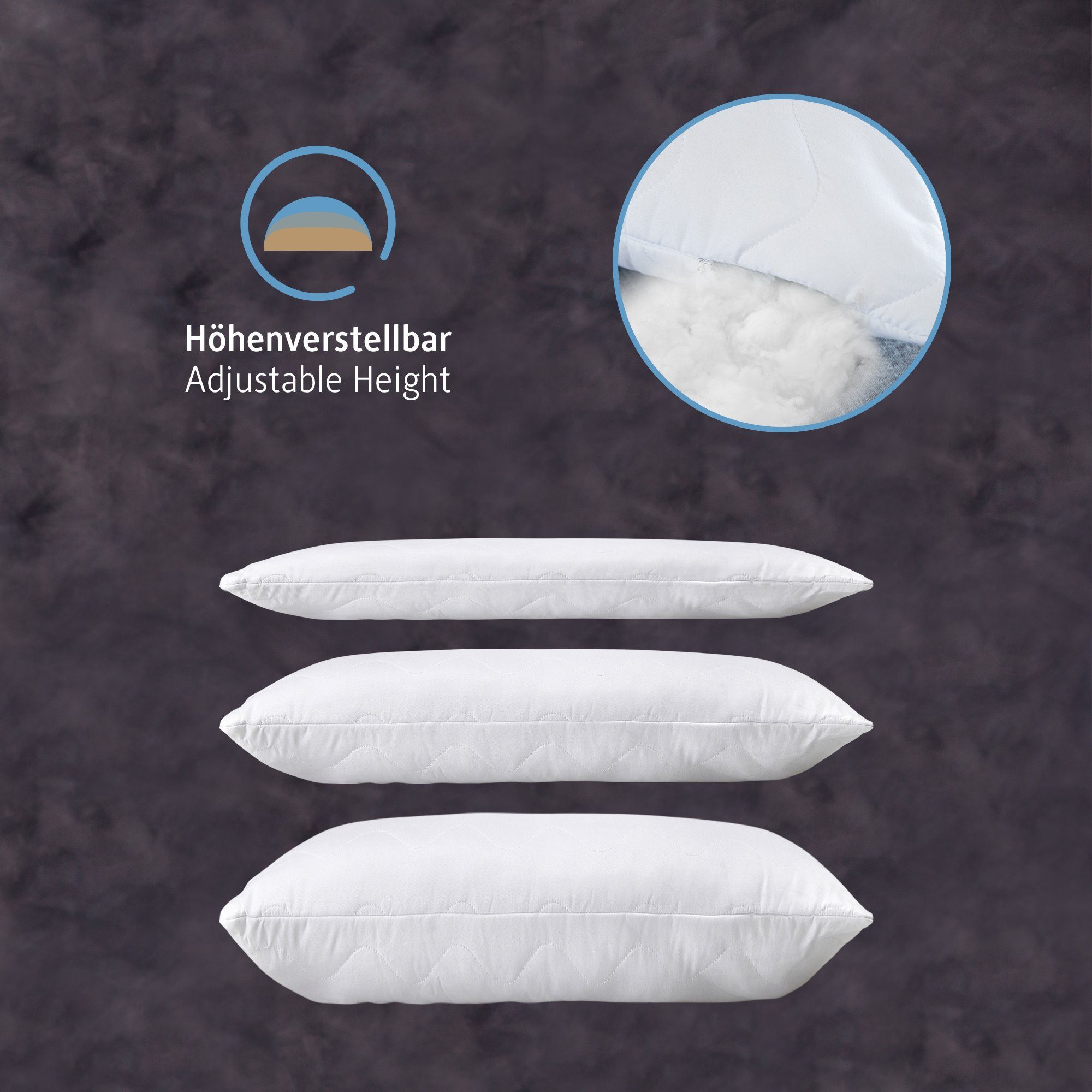 Komfortec Microfaserkissen Ergonomisches Schlafkissen, Anti-Allergie-Kissen günstig online kaufen
