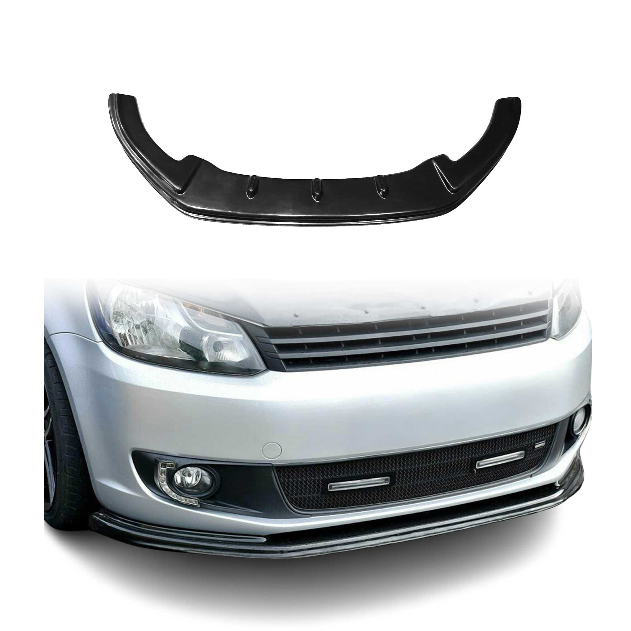 OMAC Frontstoßstange Frontspoiler Lippe Splitter für VW Caddy 2010-2015 ABS Schwarz 1tlg, 1-St.