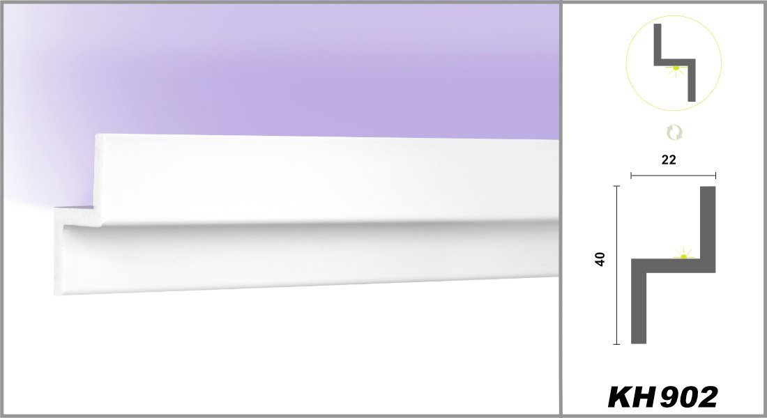 Hexim Zierleiste KH902, 2 Meter, LED günstig online kaufen