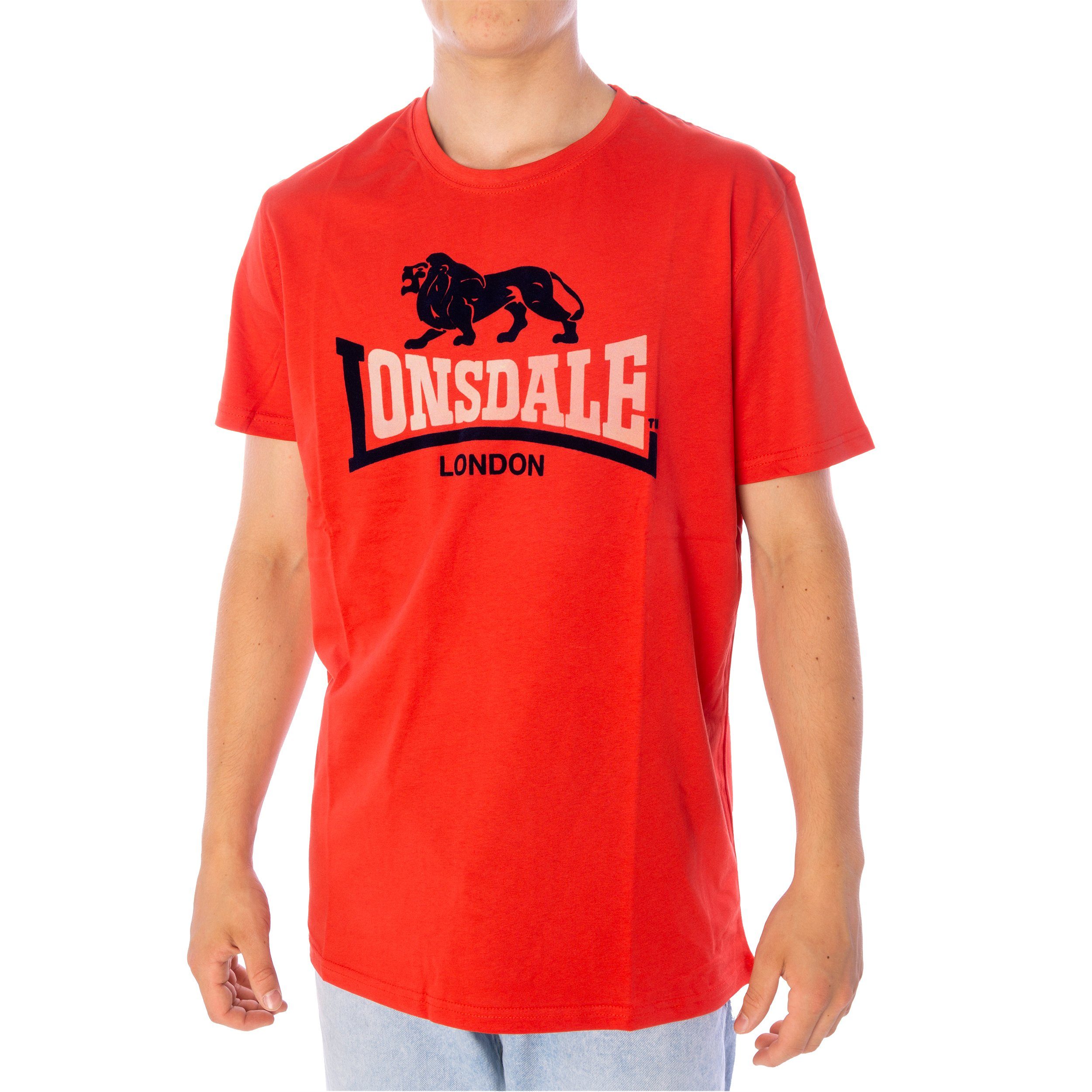 sand Shirt red T-Shirt Lonsdale (1-tlg) T-Shirt Lubcroy navy Lonsdale Herren