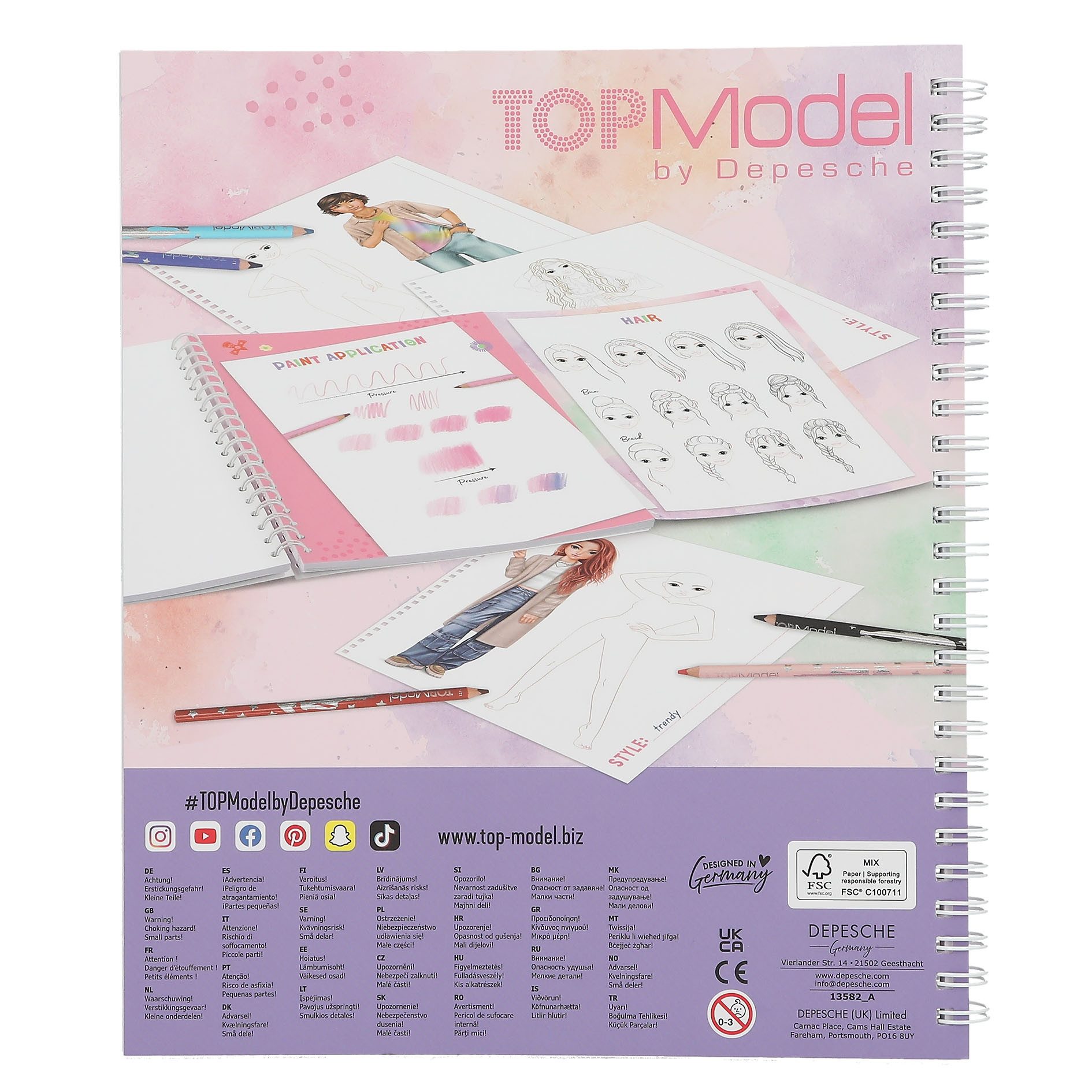 Depesche Malvorlage Create your Top Model Malbuch Buch Ausmalbuch (1-St)