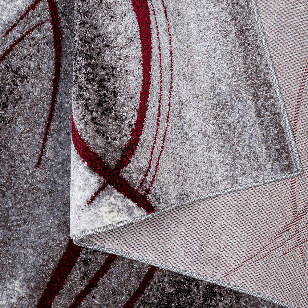 Teppich Tritom, mit Wellen Flor, Muster rot Höhe: mm, 9 Kurzflor, modernes weichem Home besonders affaire, rechteckig
