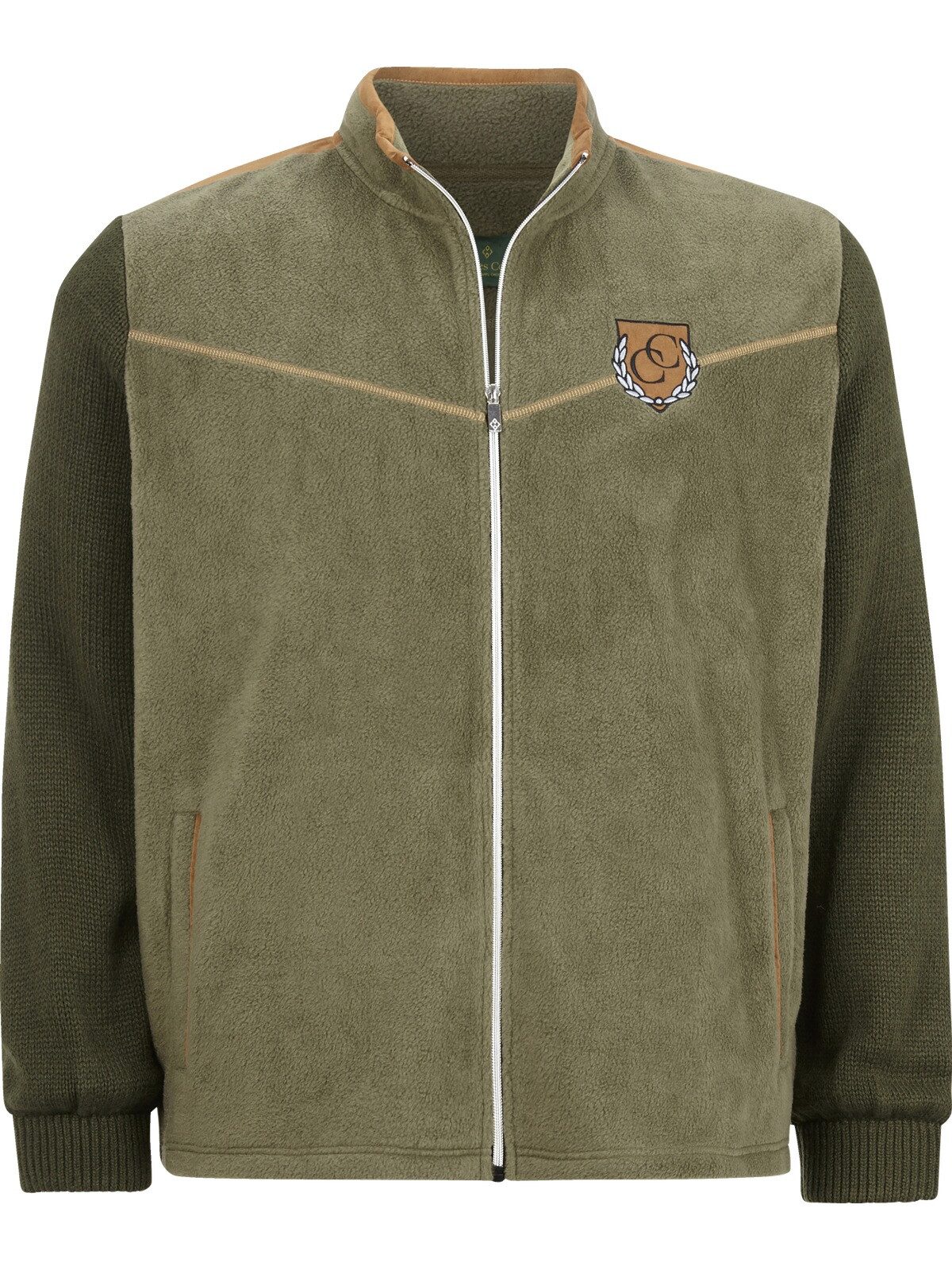 Charles Colby Strickjacke DUKE DEREN in Wildleder-Optik