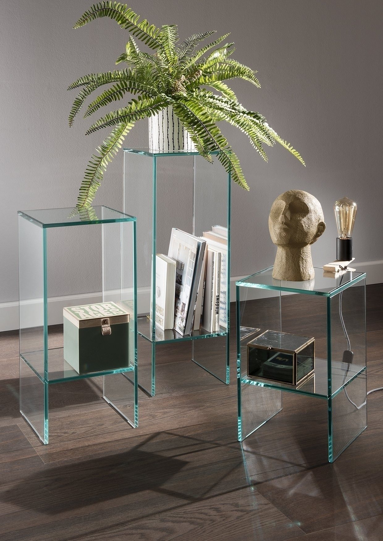 Concept GmbH Blumenständer in Klarglas, Glas - 25x25cm (HxD)