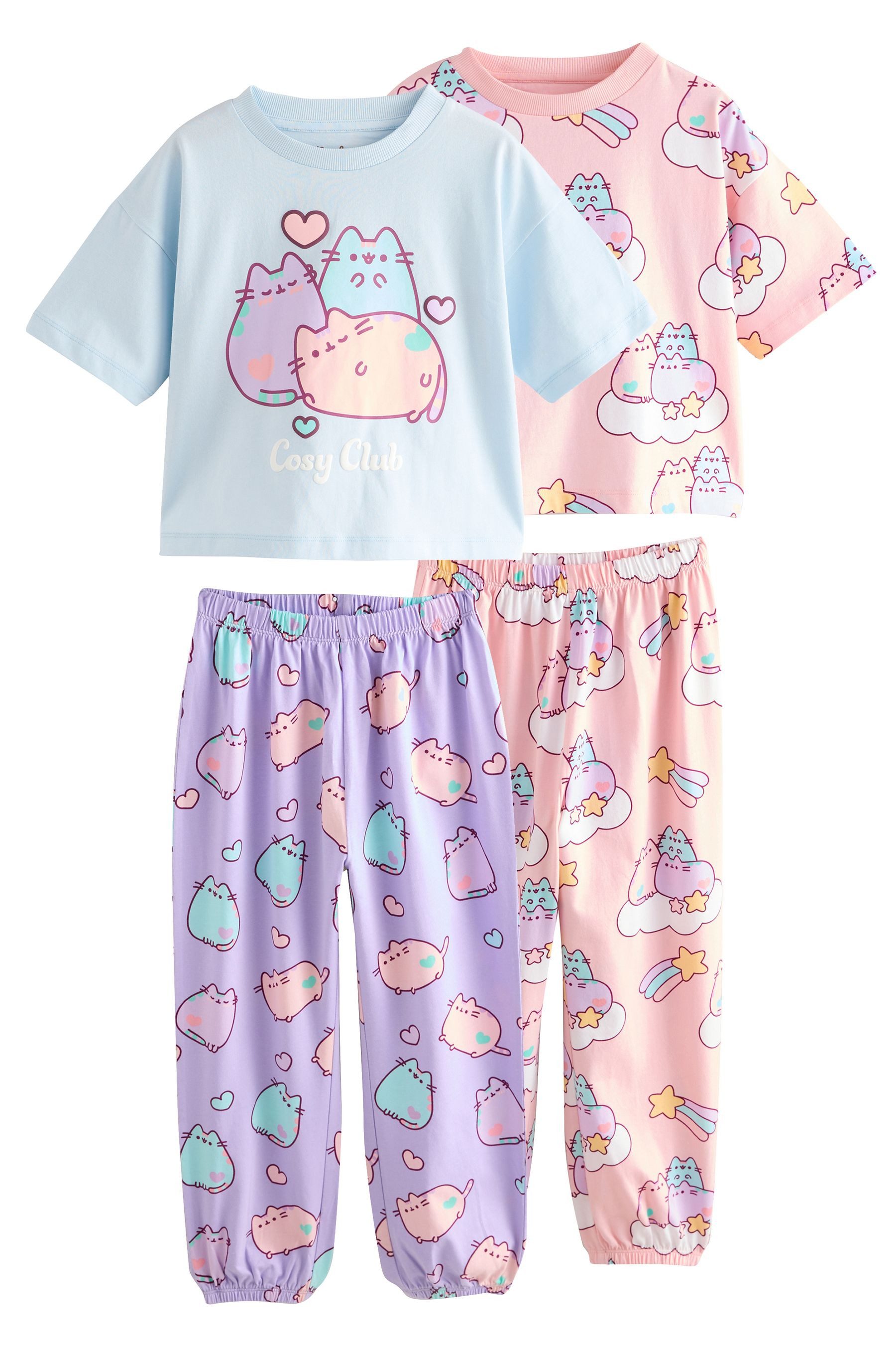 Pyjama Schlafanzug mit Jogginghose im 2er-Pack, Pusheen