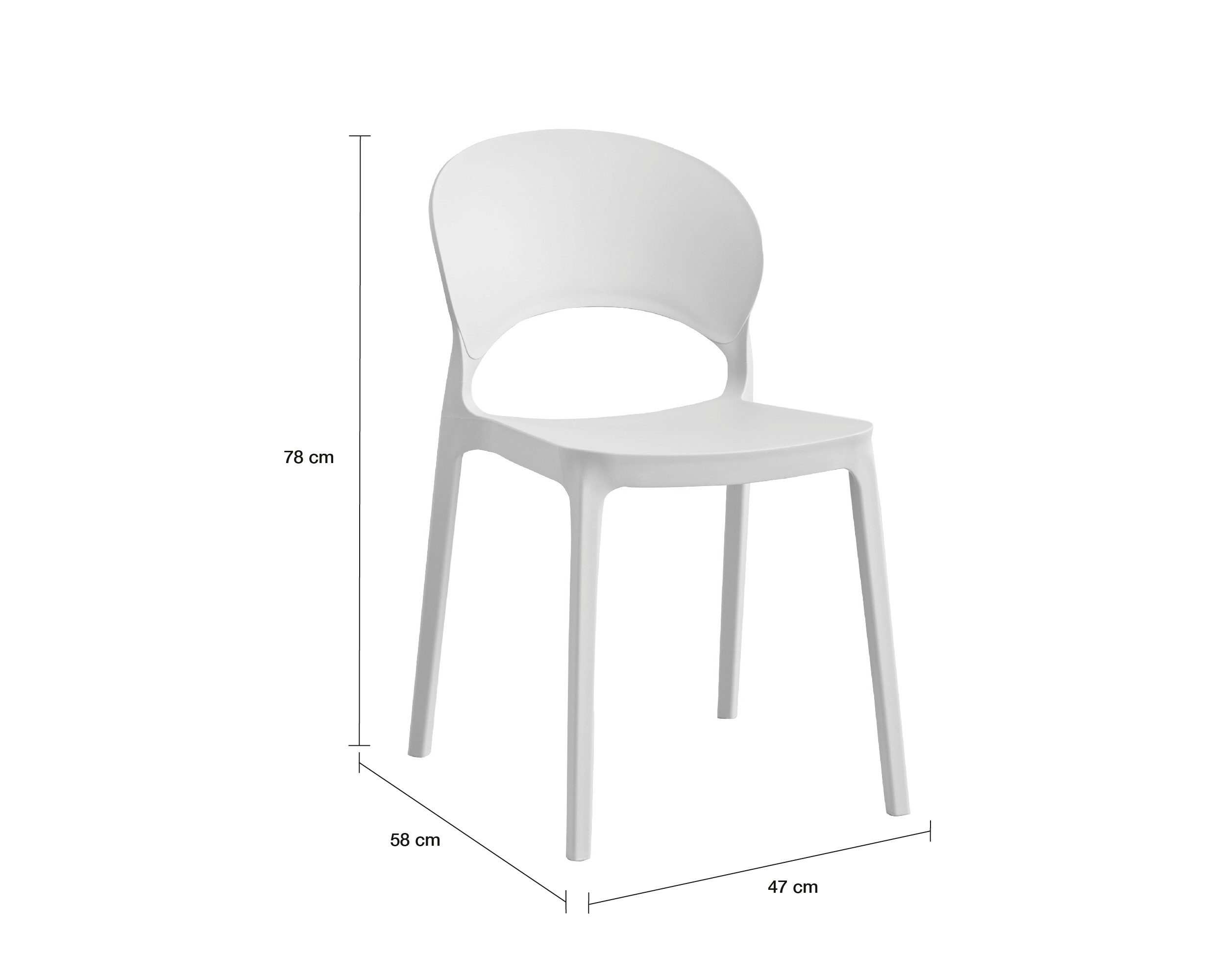 LC Garden Stapelstuhl »Vini« Gartenstuhl Stapelstuhl Bistrostuhl Kunststoff stapelbar (1 St)