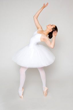 tanzmuster Tüllkleid Damen Ballett Übungs-Tutu Alda aus 8 Lagen festem Tüll zum Reinschlüpfen fürs Kinder Ballett