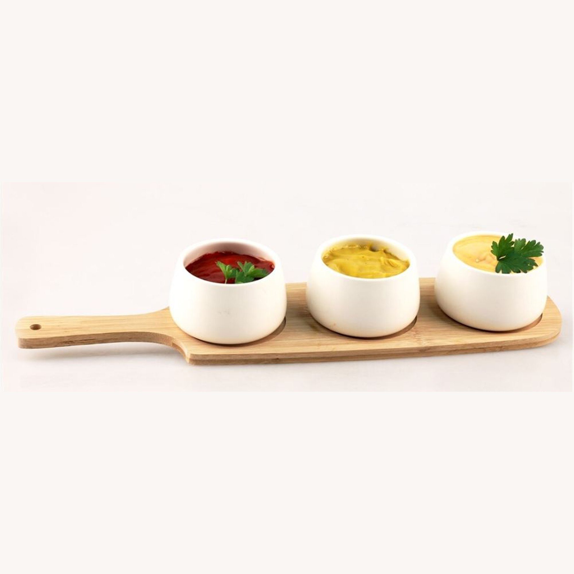 T24 Schale Dip - Rund (4-tlg) Mini-Schalen Schalen Glas, Set für ideal Snacks, Keramik, Vorspeisen