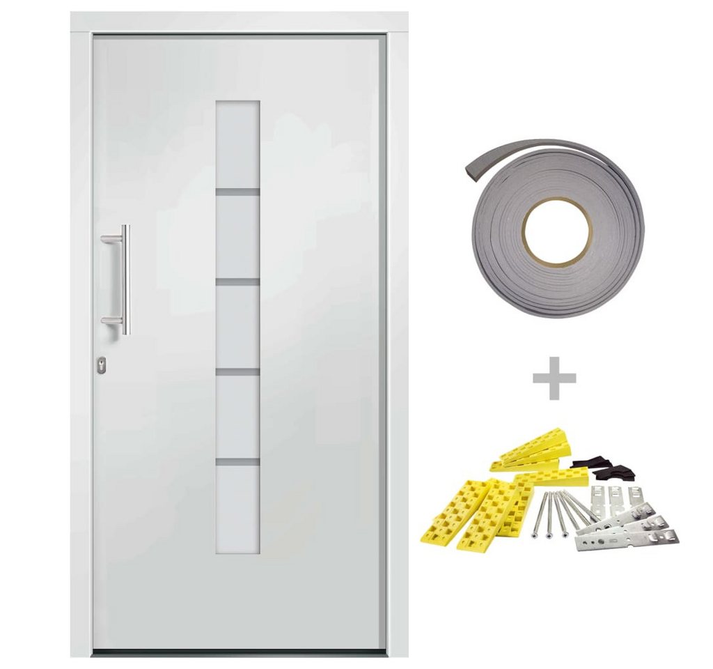 Thumbnail - vidaXL Haustür Haustür Aluminium und PVC Weiß 100x200 cm (1-St)