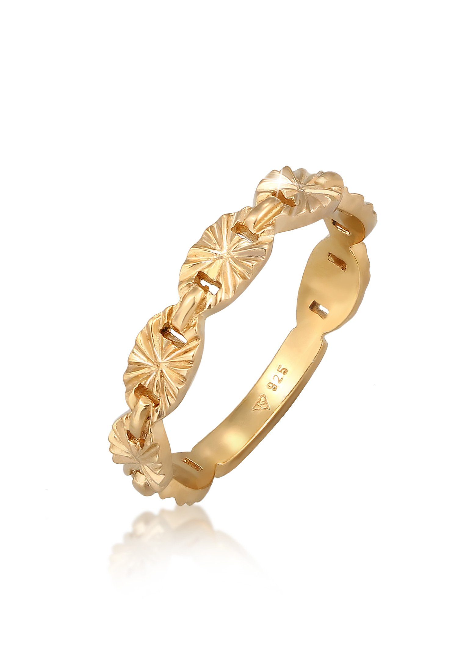 Elli Fingerring Bandring Plättchen Stern Look günstig online kaufen
