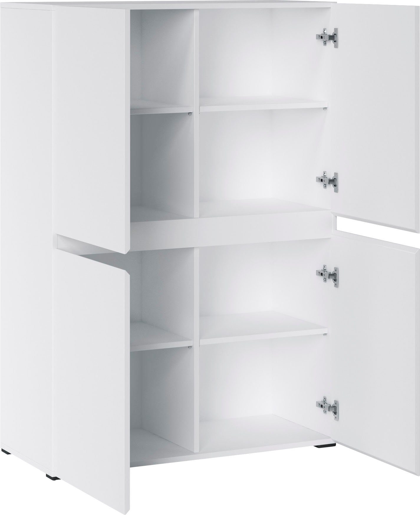 Alpinweiß Highboard Höhe | Alpinweiß Rimini, INOSIGN cm 129