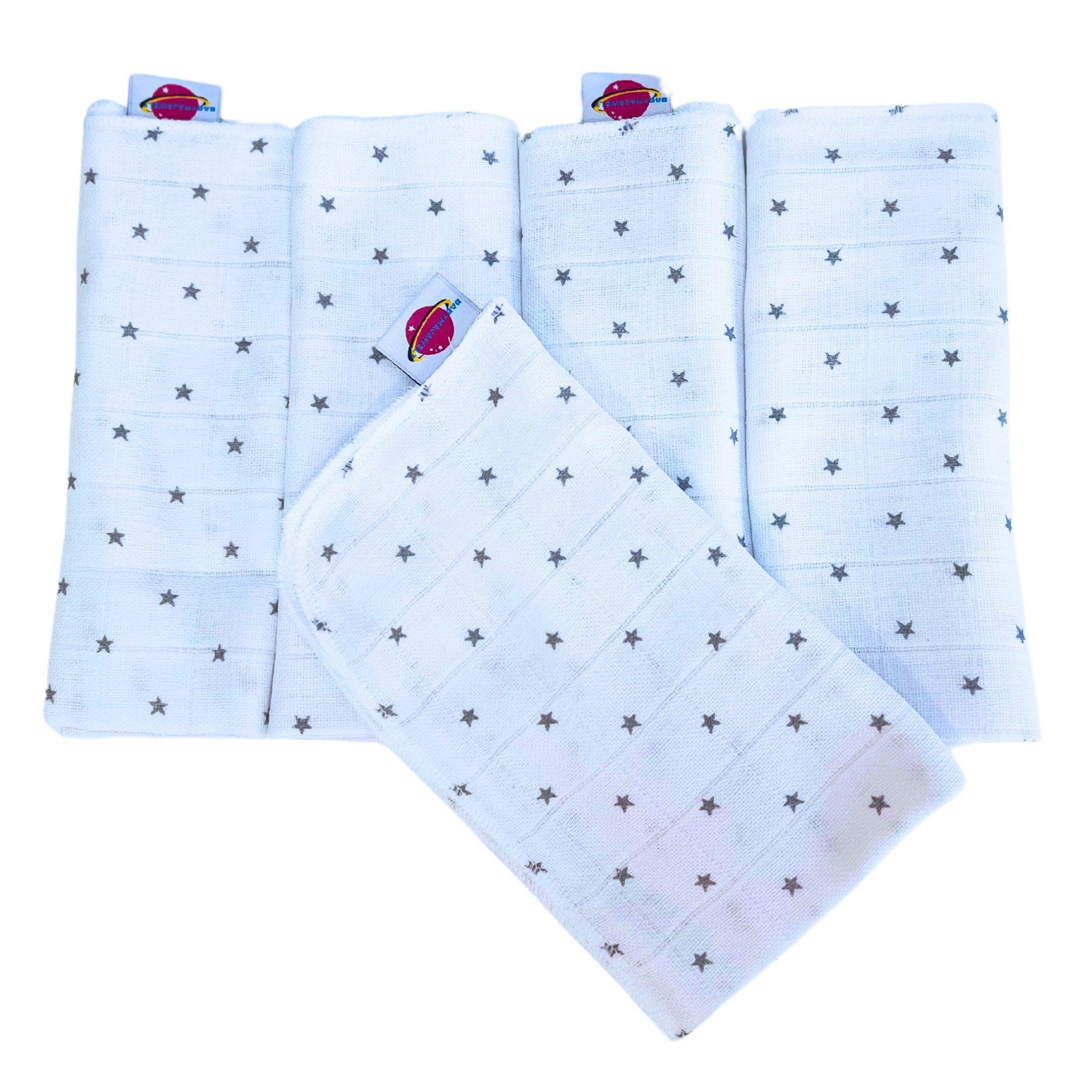 Babymajawelt Waschlappen Baby Mull Waschlappen Premium 40 x 40cm, 5 Stück, Mullstoff (Packung, 5-St), Extra weiche Mullqualität; Hohe Saugfähigkeit; Vielseitig einsetzbar