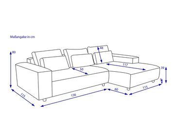 SANSIBAR Living Polsterecke Polsterecke SANSIBAR ODENSE (BB 284x176 cm) BB 284x176 cm beige