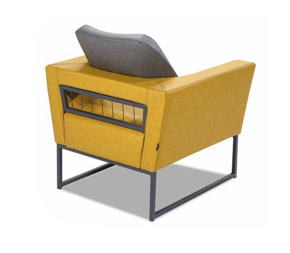 Xlmoebel Loungesessel Gelber Polster Einsitzer - Luxuriöser Designer für Wohnzimmer (2-St., Polster Einsitzer), Made in Europa