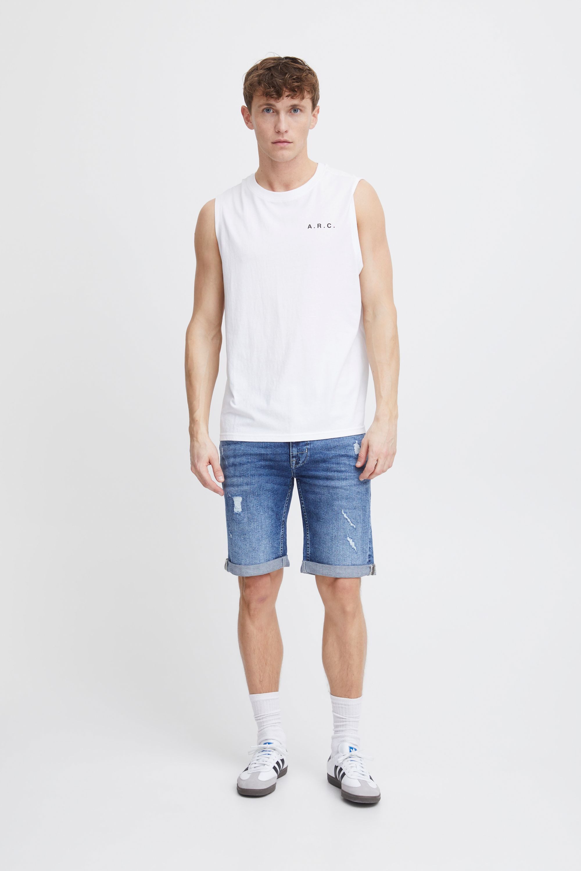 !Solid Tanktop SDMElamdro Modisches Streetwear Tank-Top mit Backprint