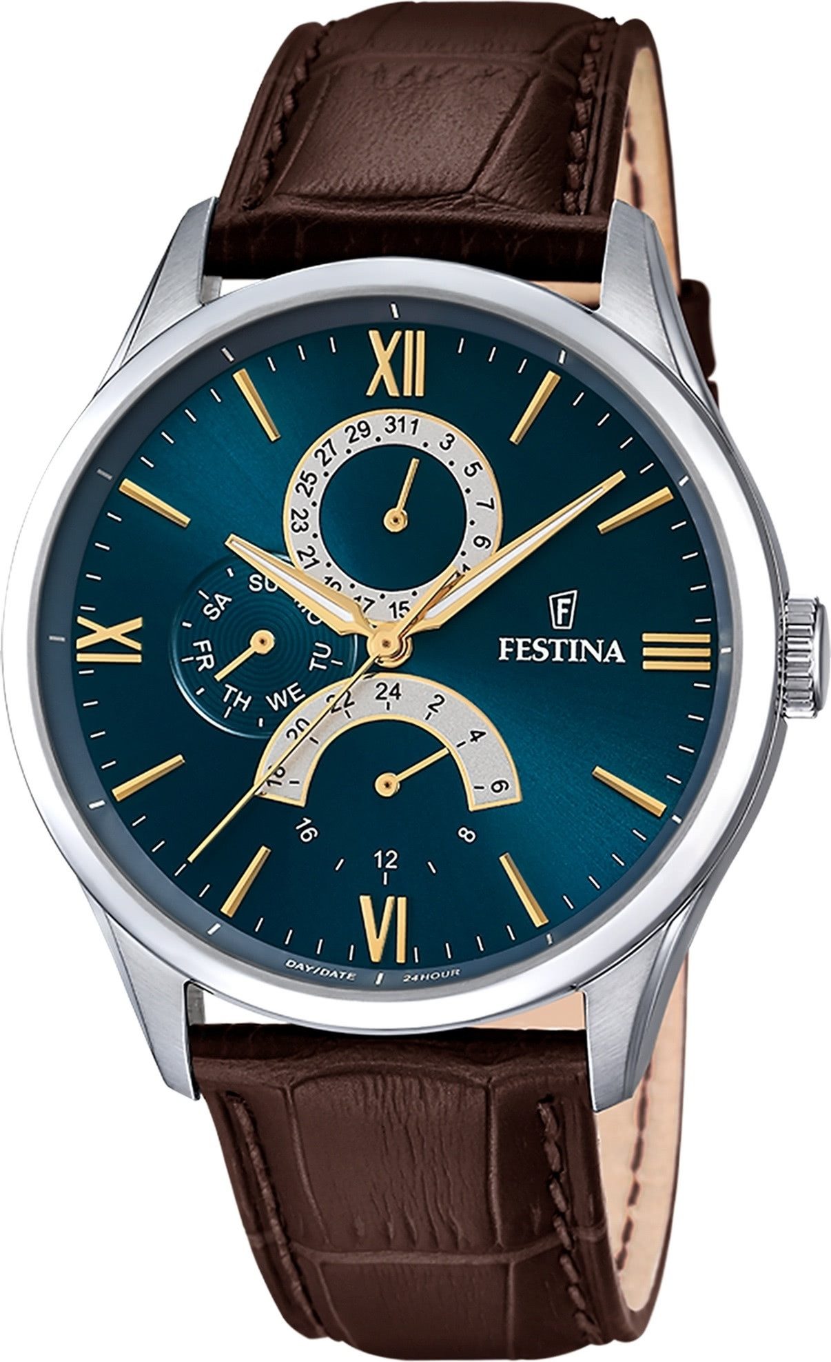 Festina Multifunktionsuhr Festina Herrenuhr Leder braun Festina, (Multifunk günstig online kaufen