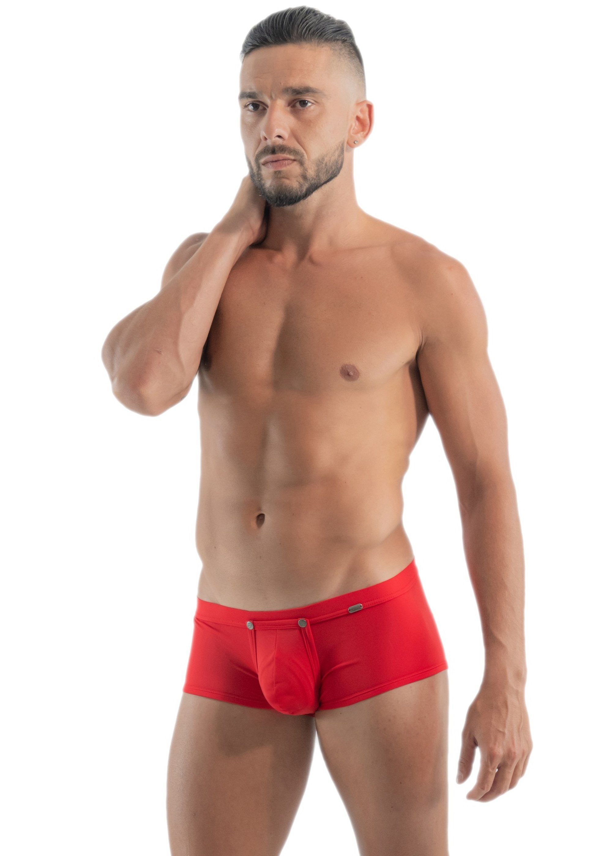 Geronimo Boxershorts Erotic Classic erotisch Push Red mit (Boxer, 1-St) Boxer Druckknopf