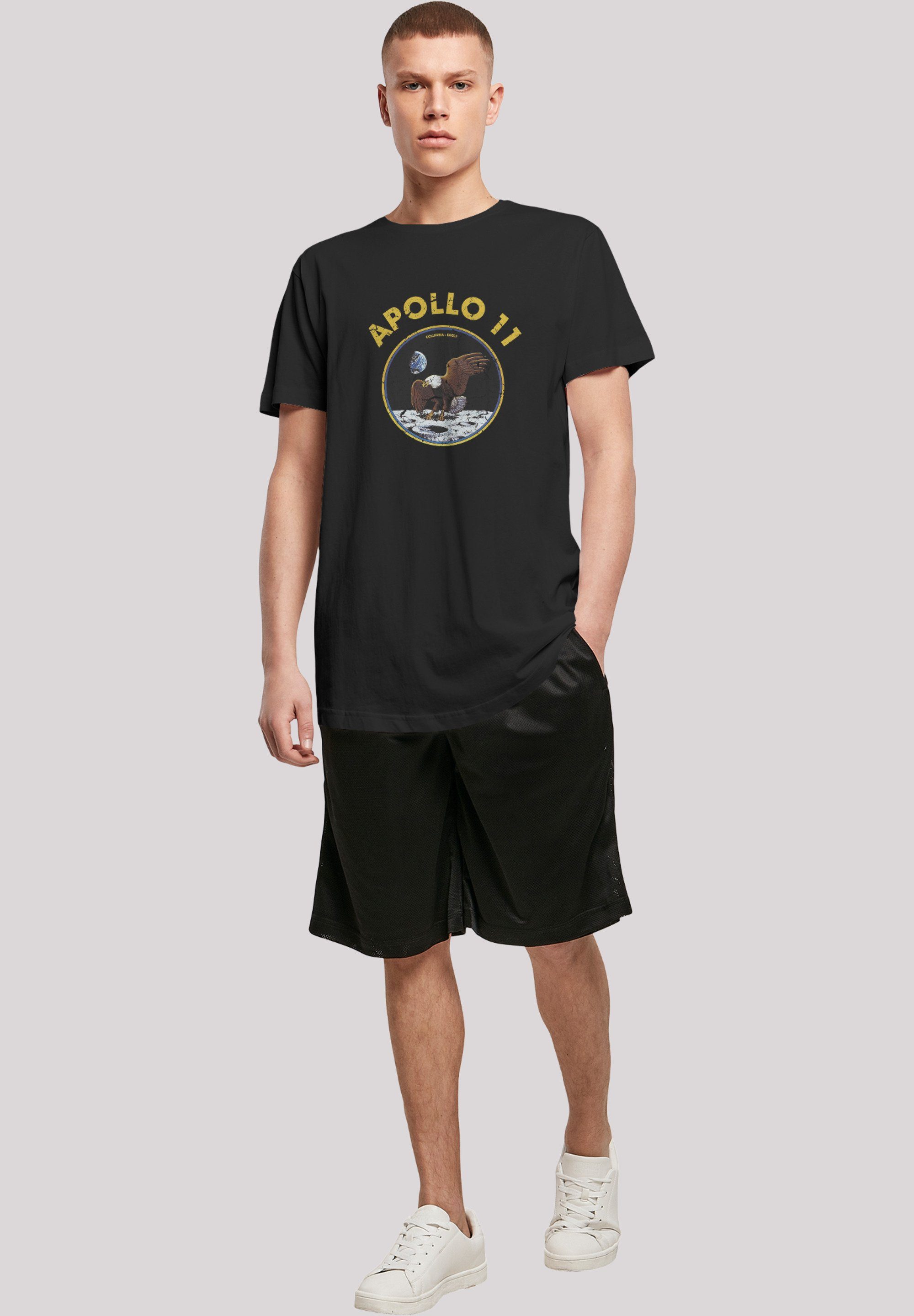 F4NT4STIC T-Shirt NASA Classic Herren,Premium Black Merch,Lang,Longshirt,Bedruckt Mondlandung