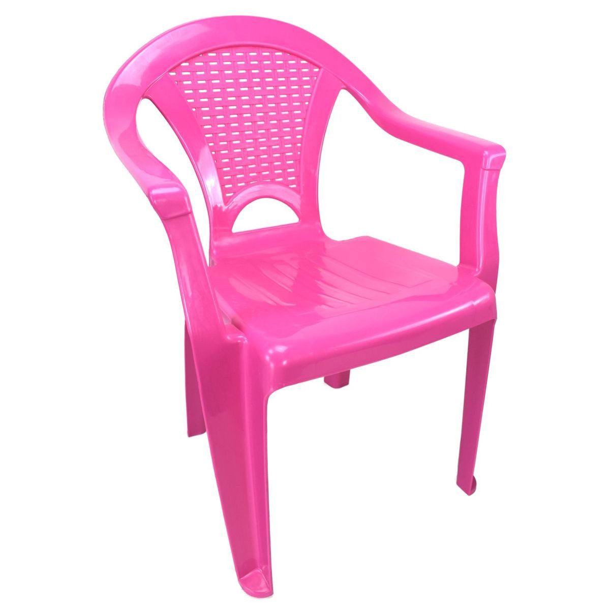Marabellas Shop Kinderstuhl Garten Kinderstuhl pink Rattan Optik, stapelbar günstig online kaufen