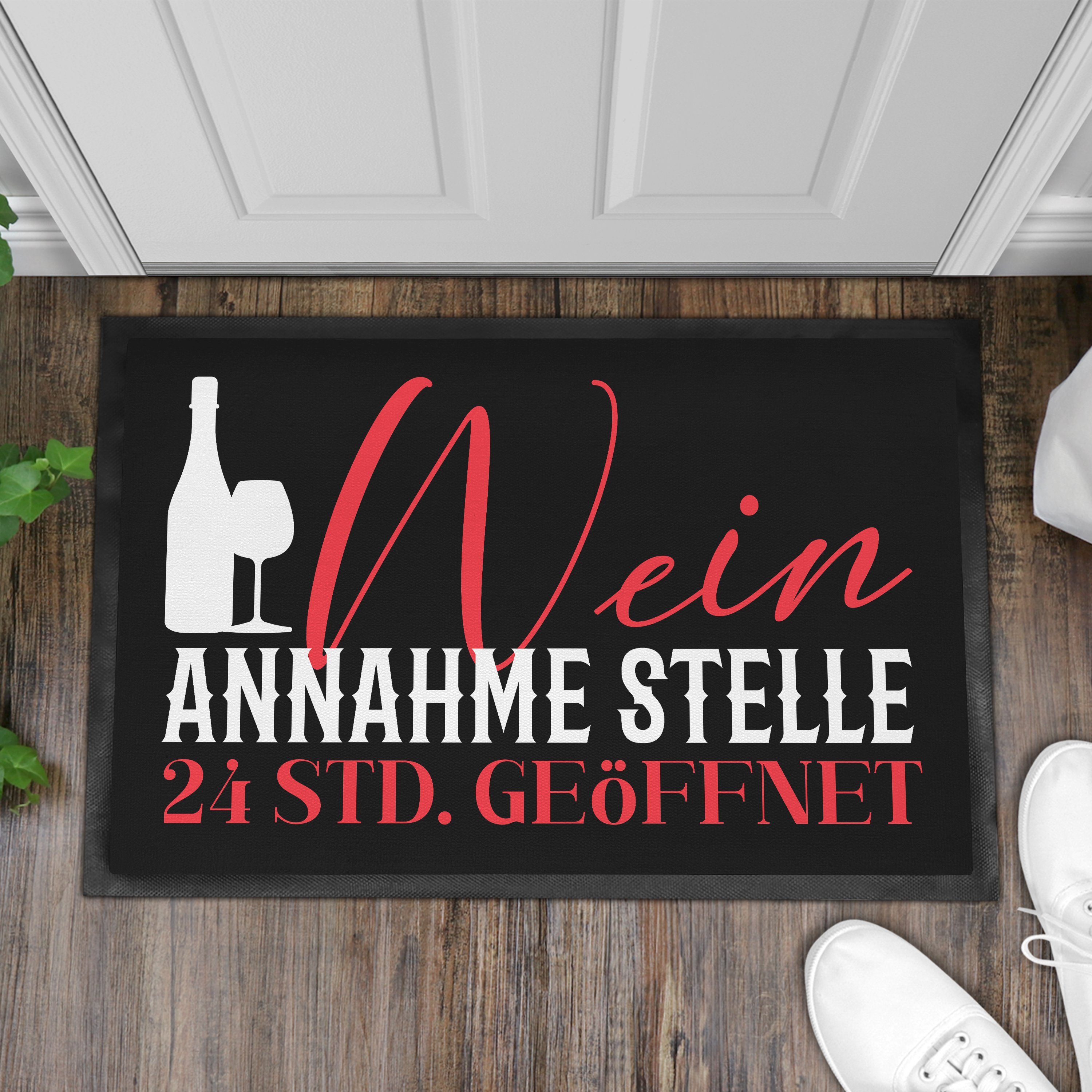 Fußmatte Wein Annahmestelle Fußmatte Geschenk Geschenkid, Wein-Liebahaber Trendation Frauen