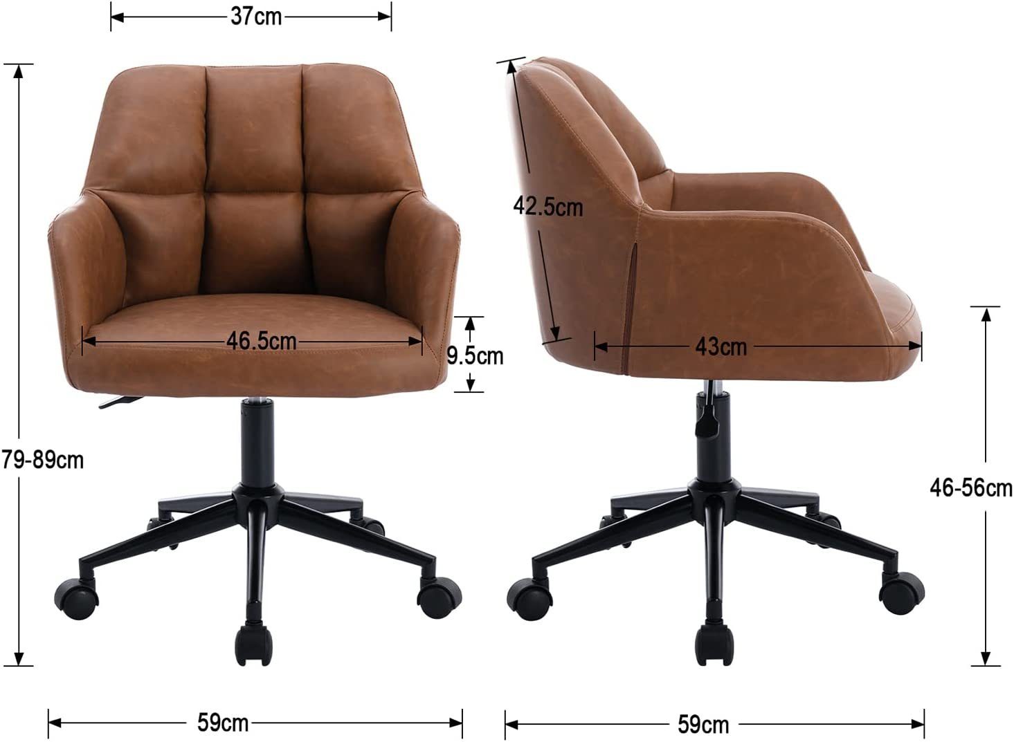 WAHSON OFFICE CHAIRS Bürostuhl Samt/Pu-Leder Bürostuhl Schreibtischstuhl Drehstuhl