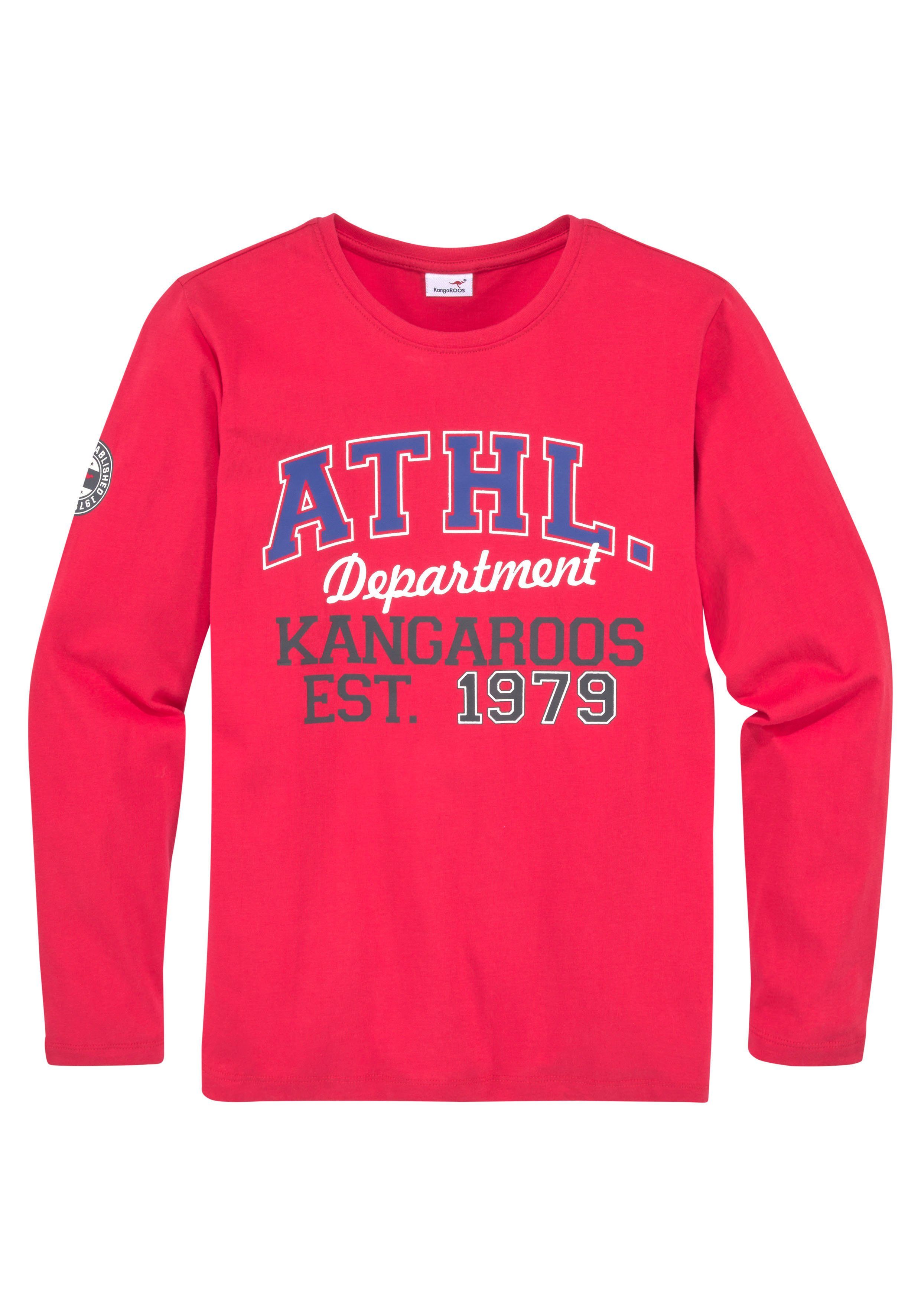 Druck ATHL. KangaROOS Langarmshirt mit