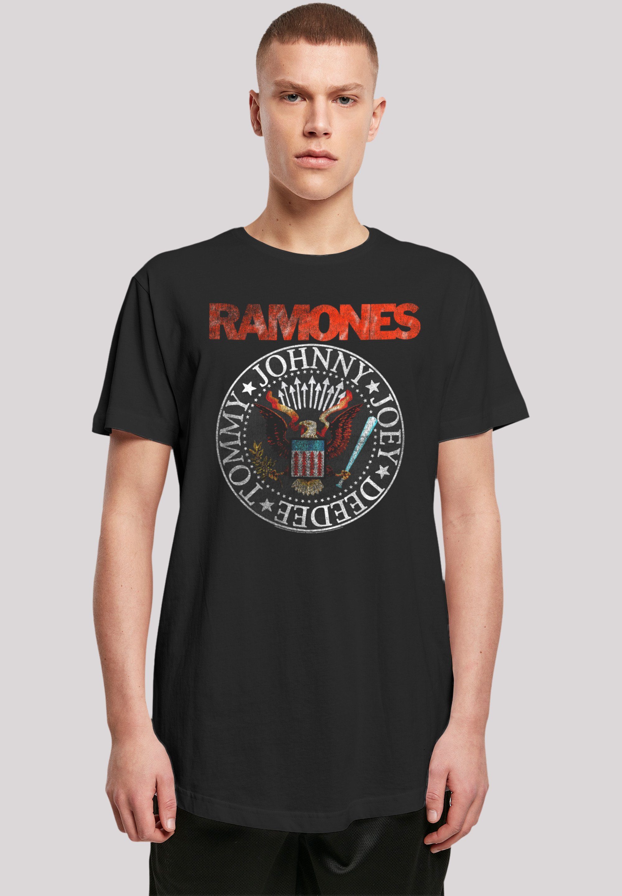 F4NT4STIC T-Shirt Ramones Rock Musik Band VINTAGE EAGLE SEAL Premium Qualität, Band, Rock-Musik