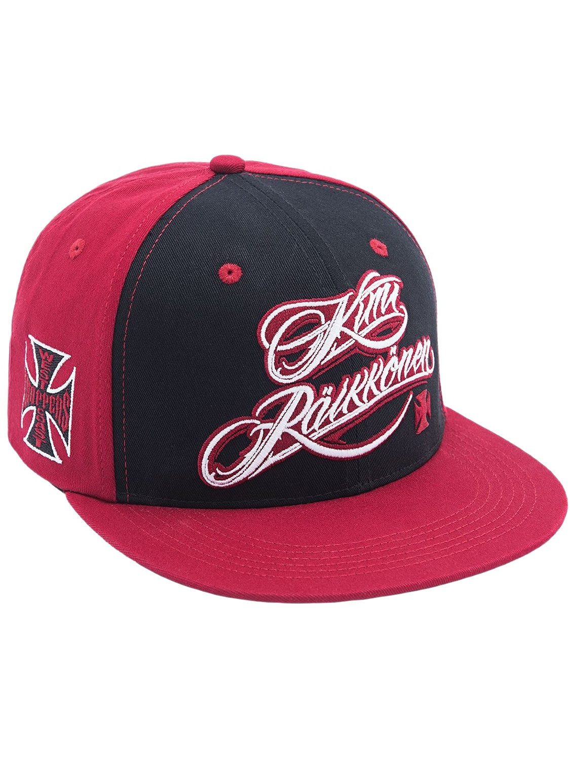 West Coast Choppers Snapback Cap Kimi Raikk\u00f6nen Cross Logo Flatbill