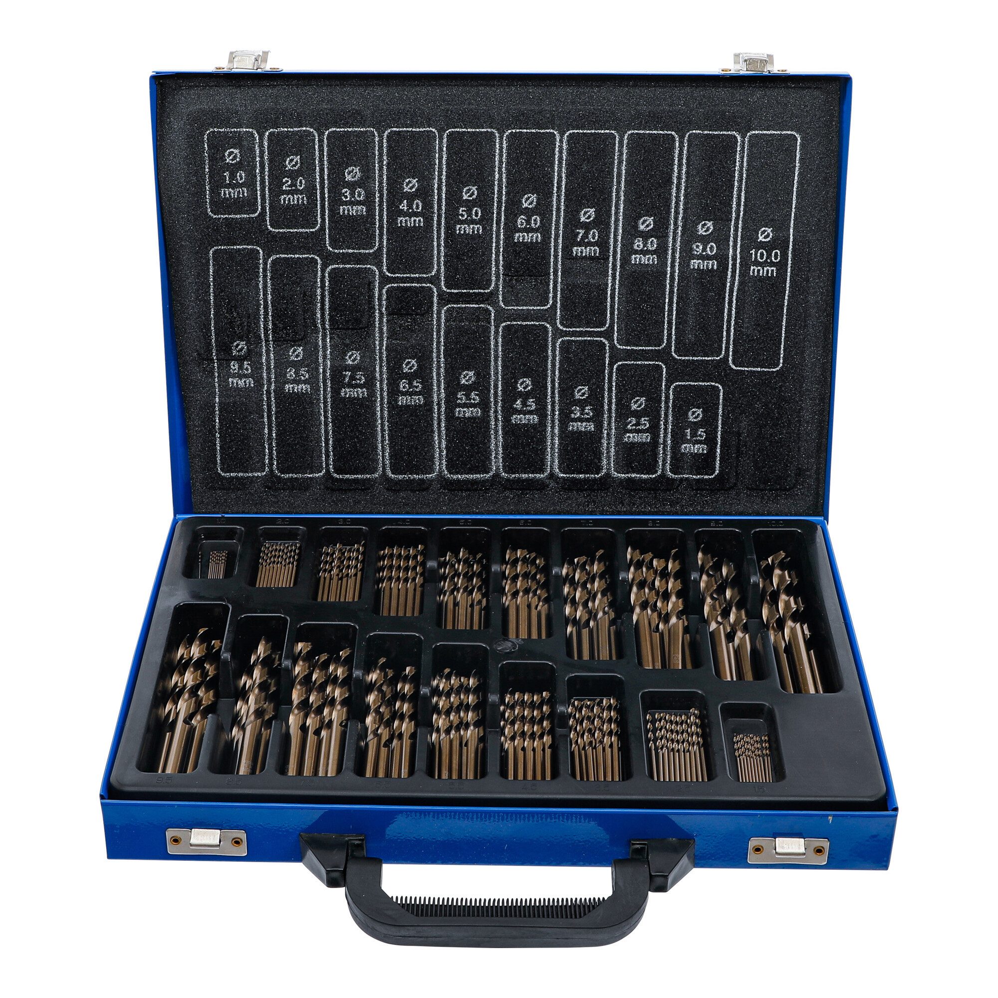 BGS technic Metallbohrer BGS Spiralbohrer-Satz HSS 5% Cobalt-Legierung 1 - 10 mm, 170-tlg.