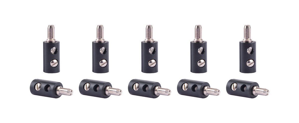 Viessmann Modelleisenbahn-Stecker Viessmann 6877 Querlochstecker Bananenstecker schwarz, 10 Stück