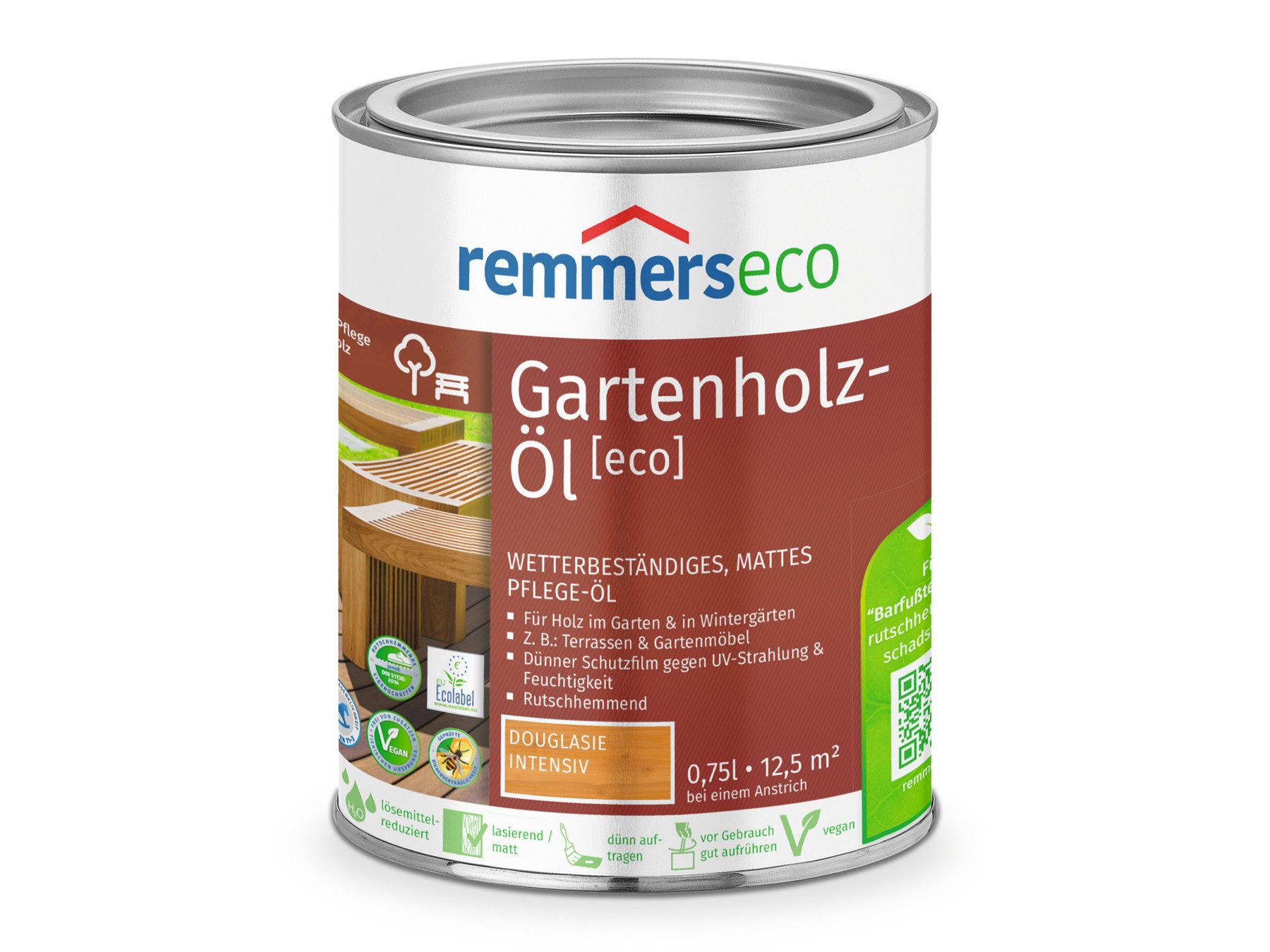 Remmers Bangkirai-Öl [eco] 0,75 Liter Holzpflegeöl, für Douglasien Gartenmöbel oder Holzterrassen, bienenverträglich