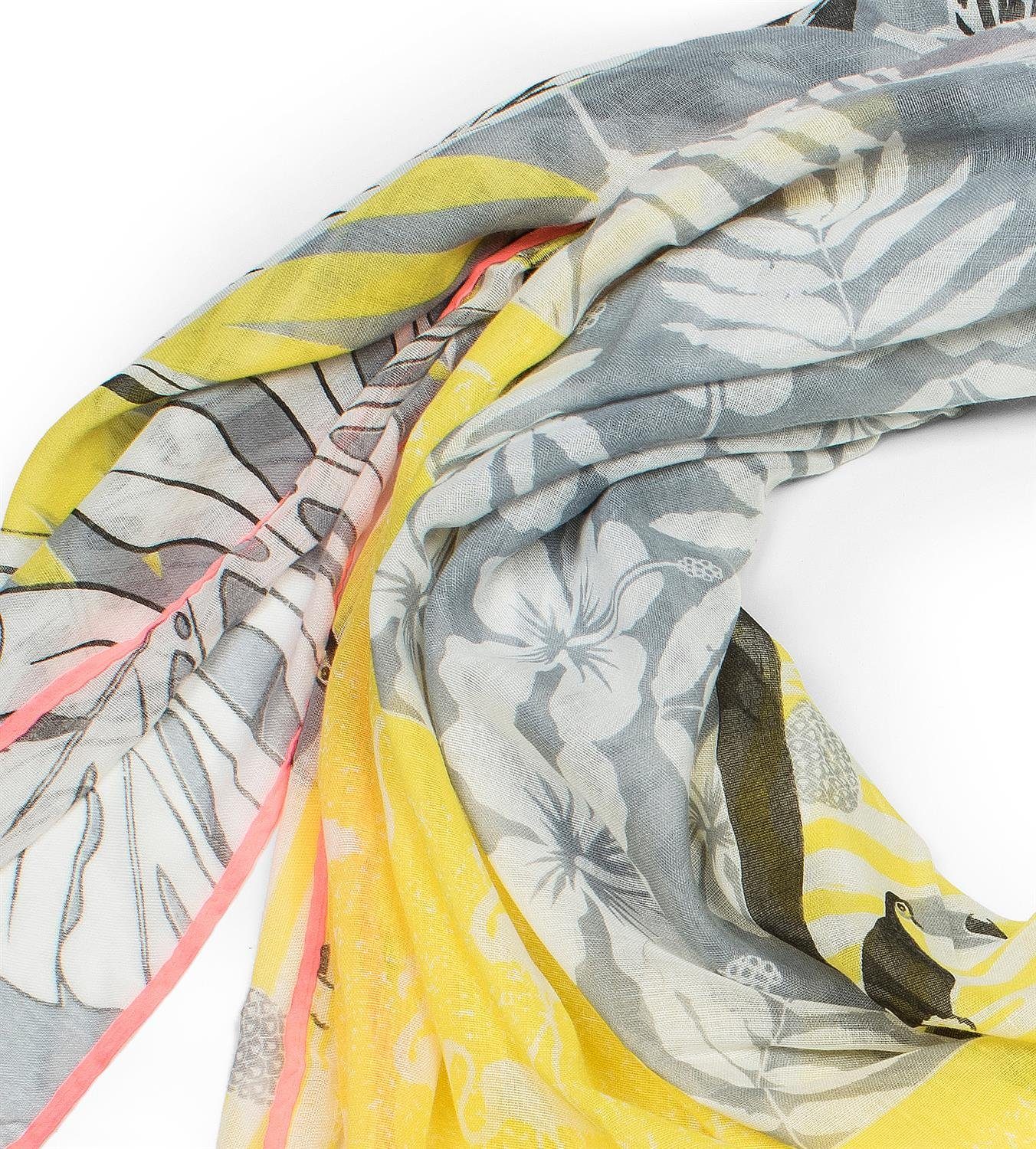 styleBREAKER Modetuch Vierecktuch mit sommerlichem Mustermix günstig online kaufen