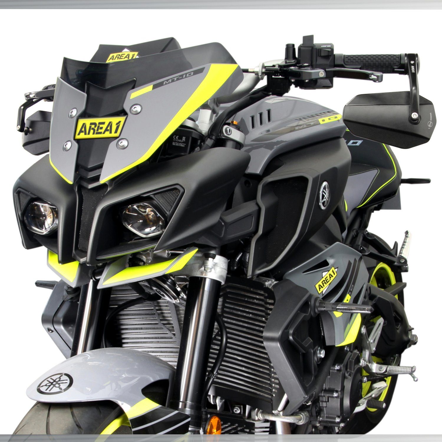 Area1 Motorradspiegel Motorrad Lenkerendenspiegel Rückspiegel Set (Rechts+Links) (E-geprüft)